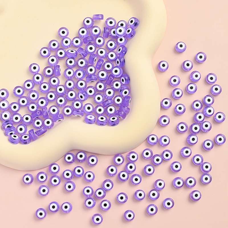 4*7mm透明各色眼睛散珠 饰品配件DIY串珠散珠手工珠子材料产品图