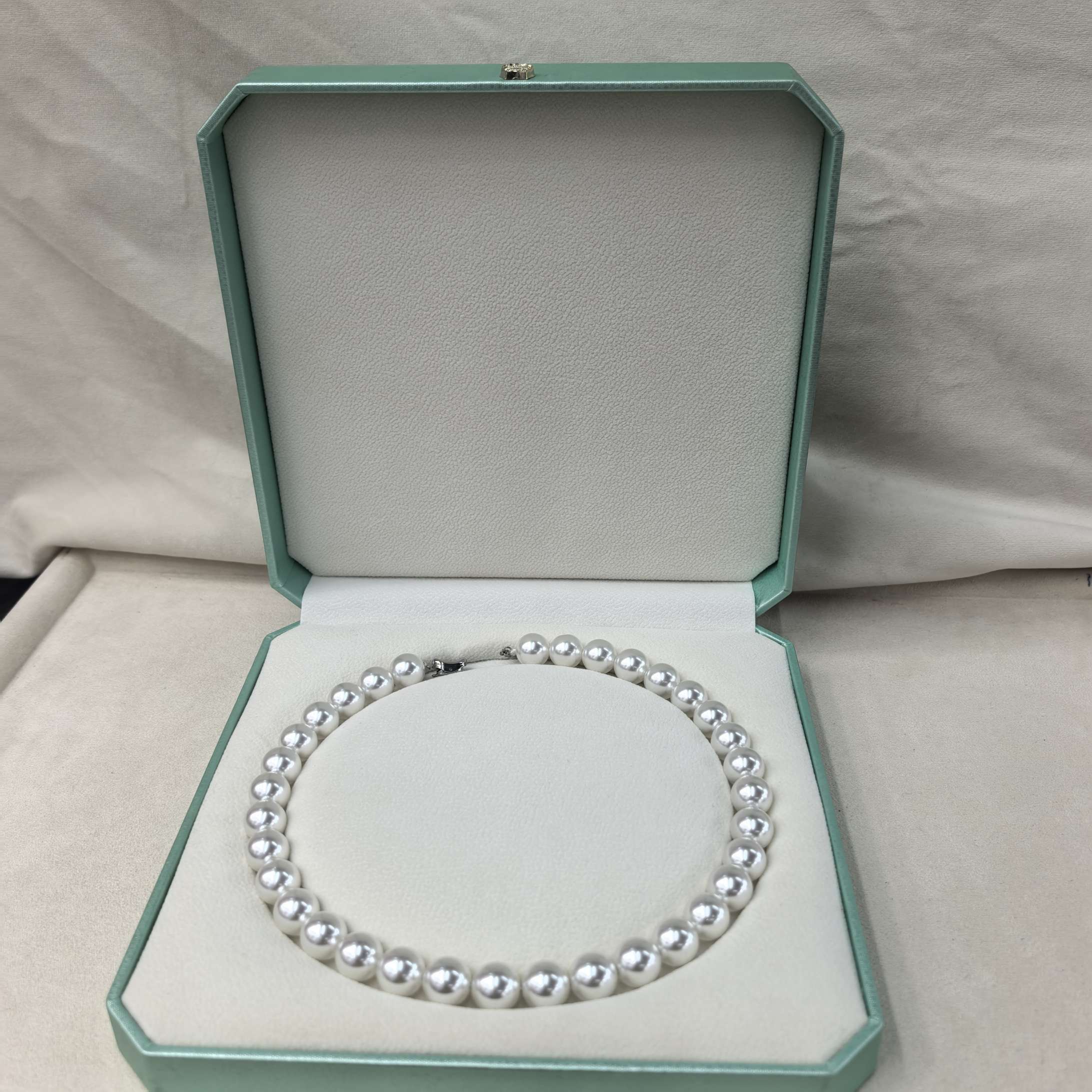 Shi Family Pearl Necklace 925 silver clasp accessory, simple and elegant pearl necklace, a versatile gift for ladies' temperament detail image 3