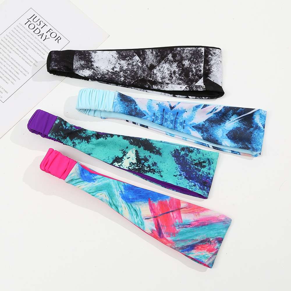 欧美运动头带户外透明吸汗止汗带瑜伽篮球健身跑步弹力头巾