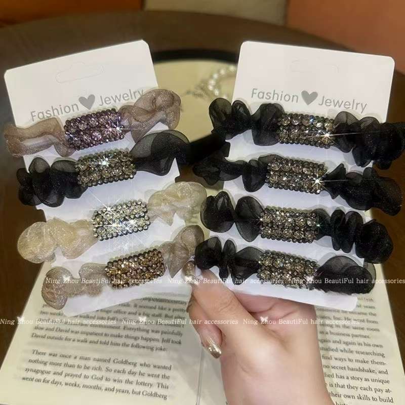 Acrylic bridal headwear, hair comb, fashionable rubber band headwear, simple and versatile styling accessories, small intestine ring