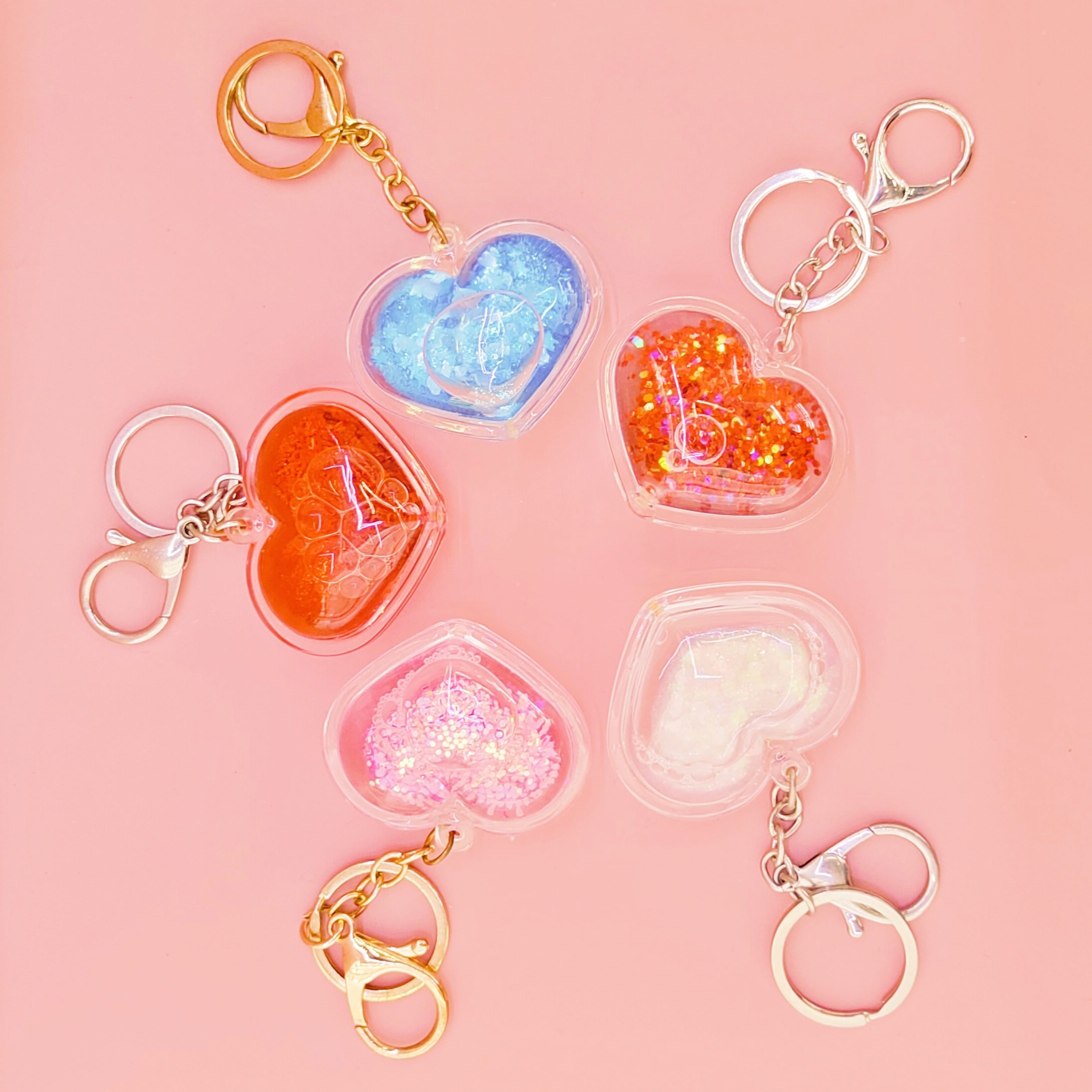 Zhehui Craft heart-shaped keychains, red heart-shaped keychains, keychain accessories, Valentine's Day gifts, cross-border bestsellers Specification image