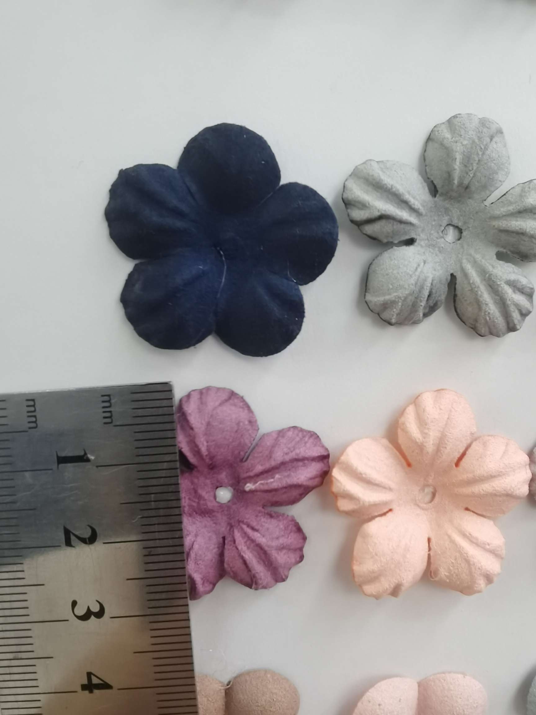 来料加工布花配件山茶花片儿童头饰配件超纤片5瓣花片DIY手工配件