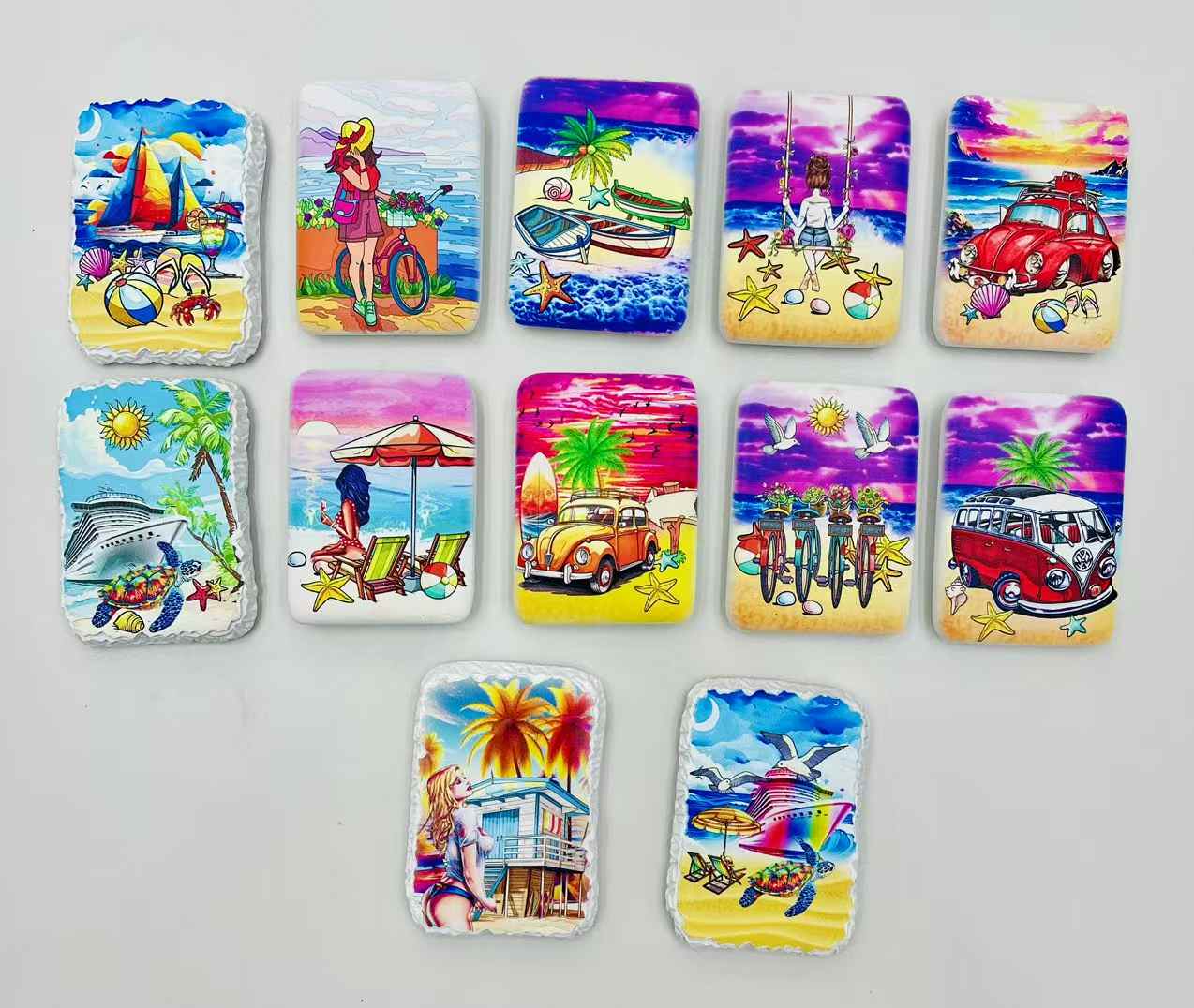 冰箱贴/城市冰箱贴/亚克力流沙冰箱贴/文创/冰箱贴磁贴细节图