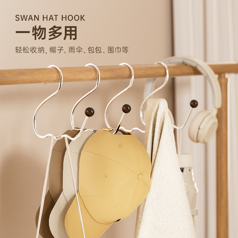 B78-MZJ25021 Hat Hanger Hanger Hanger Storage Wonder, Multi-functional stainless steel hook