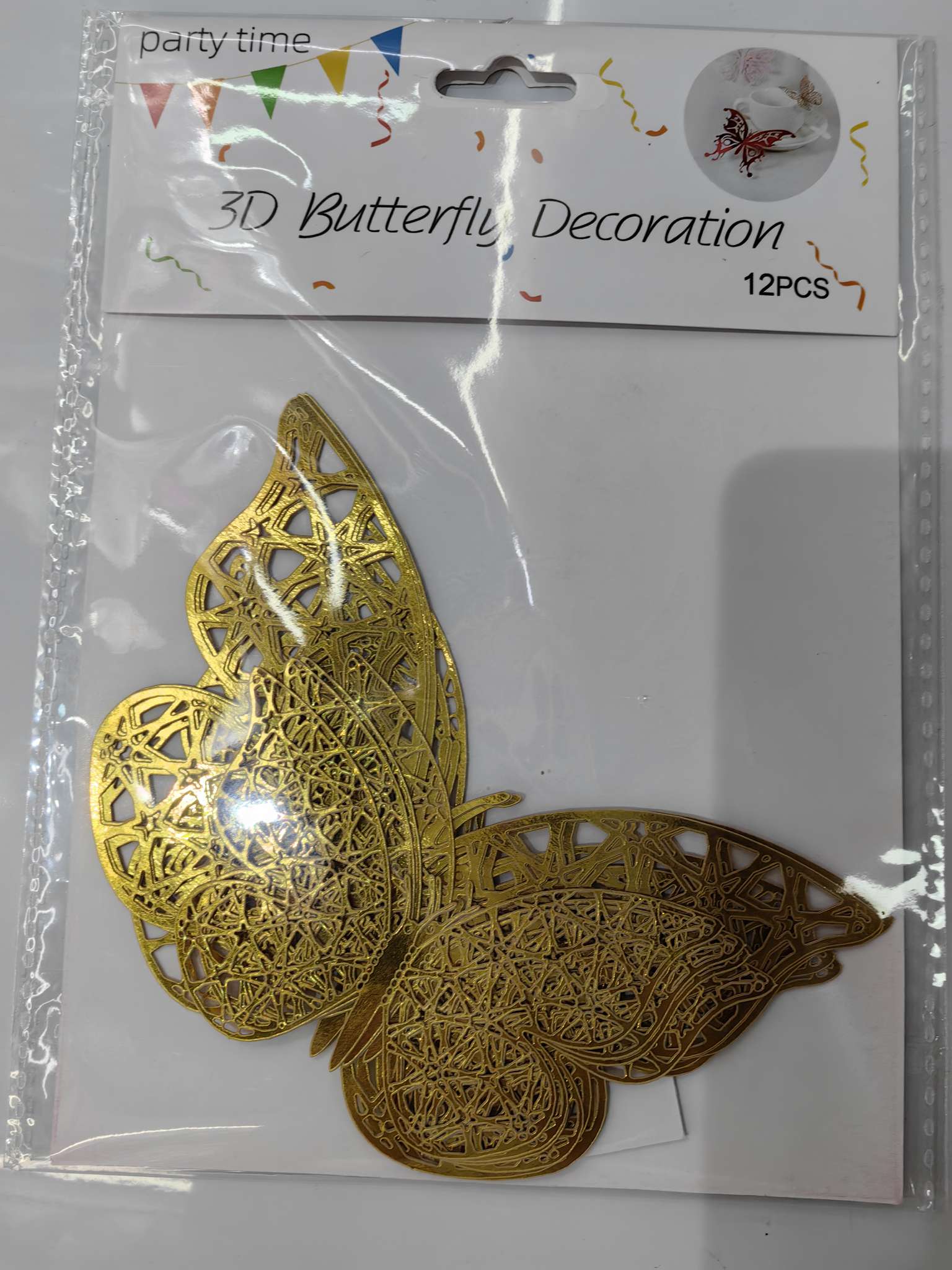 仿真动物工艺品 3D镂空蝴蝶 饰品配件 工艺品