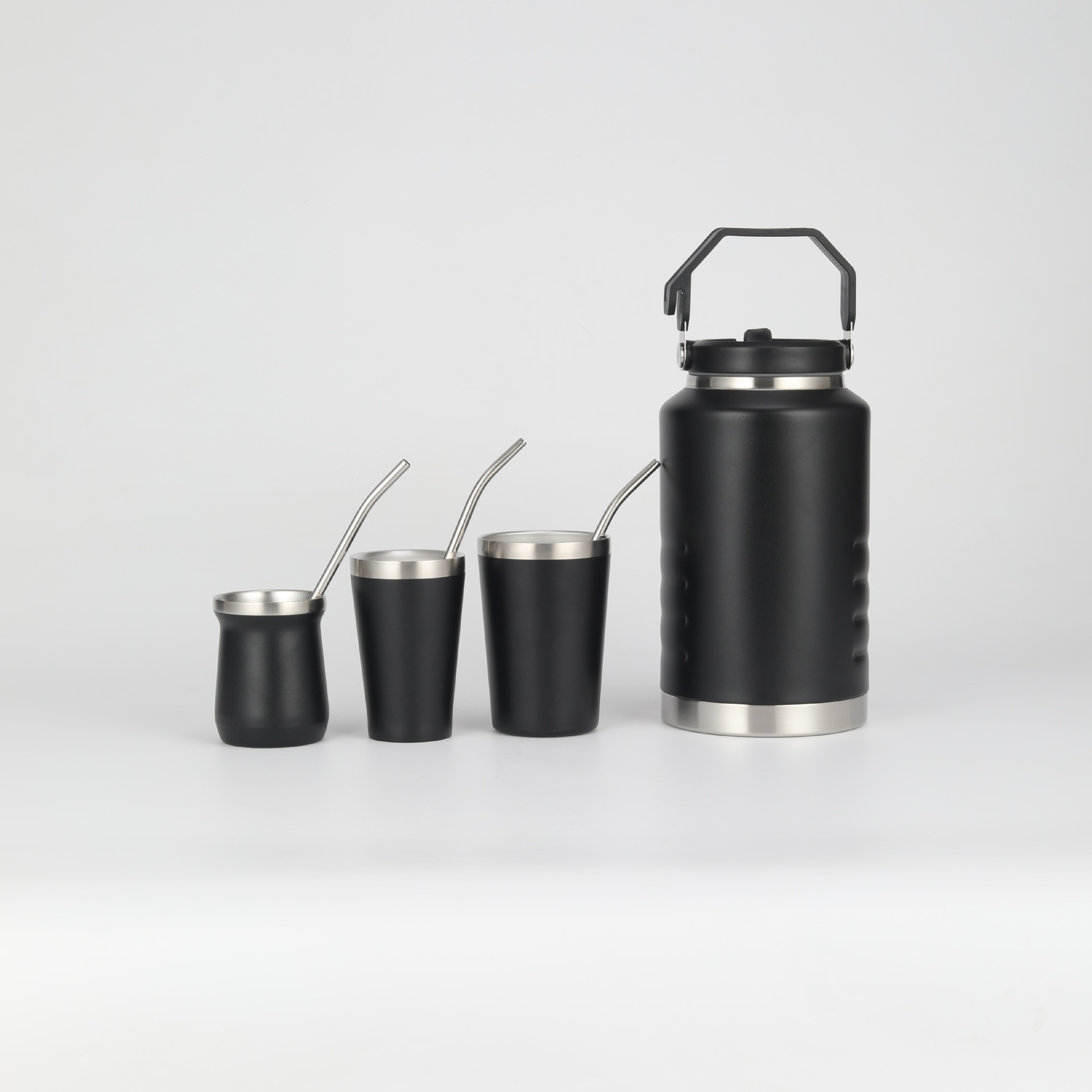 New 304 stainless steel vacuum insulated cup, large-capacity ton-ton bucket, portable hand-held straw cup for outdoor camping Specification image