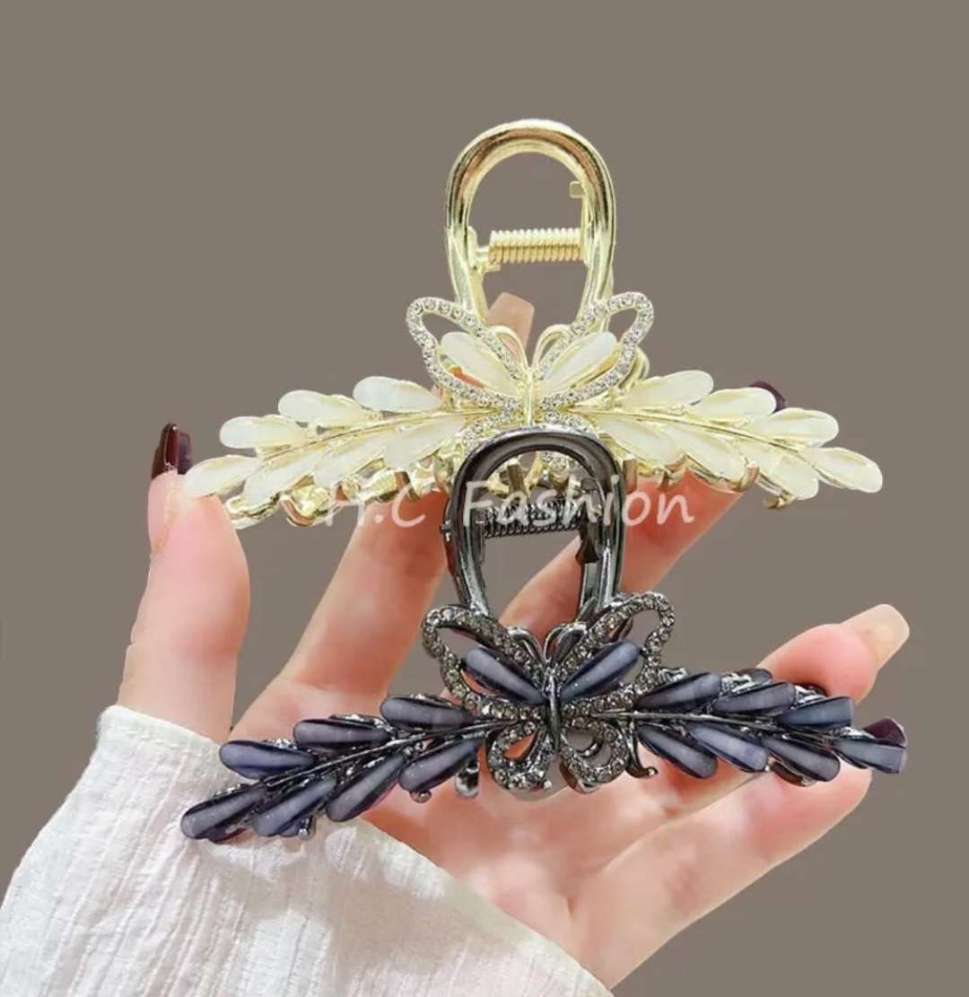 Acrylic alloy gripper hair accessory headwear, simple and fashionable hair clip accessory, versatile style clip, stable and won't damage hair detail image 3