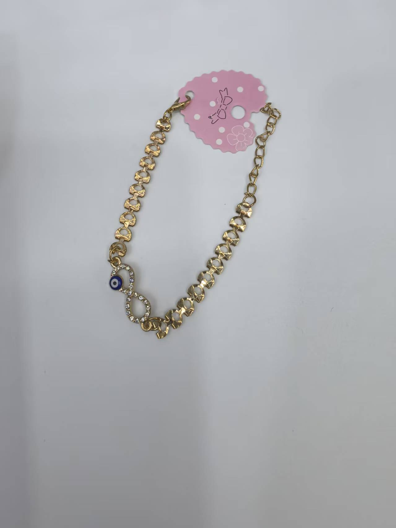 蓝色眼睛手链，8 字款合金手链，人鱼公主手链，名媛风，公主风，明星同款，网红爆款手链细节图