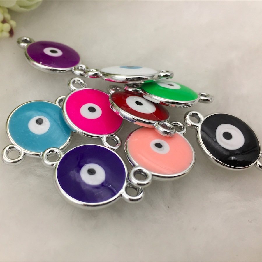 diy jewelry accessories, plastic oil-dripping pendants, Turkish blue eye pendants, necklaces and bracelets, wholesale materials, 200 pieces per package diy jewelry accessories, plastic oil-dripping pendants, Turkish blue eye pendants, necklaces and bracelets, wholesale materials, 200 pieces per package
