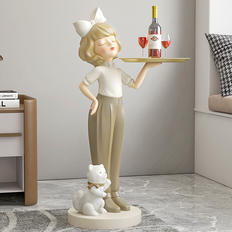 Modern sofa, TV cabinet, furniture and large decorative items in the girl's living room Specification image