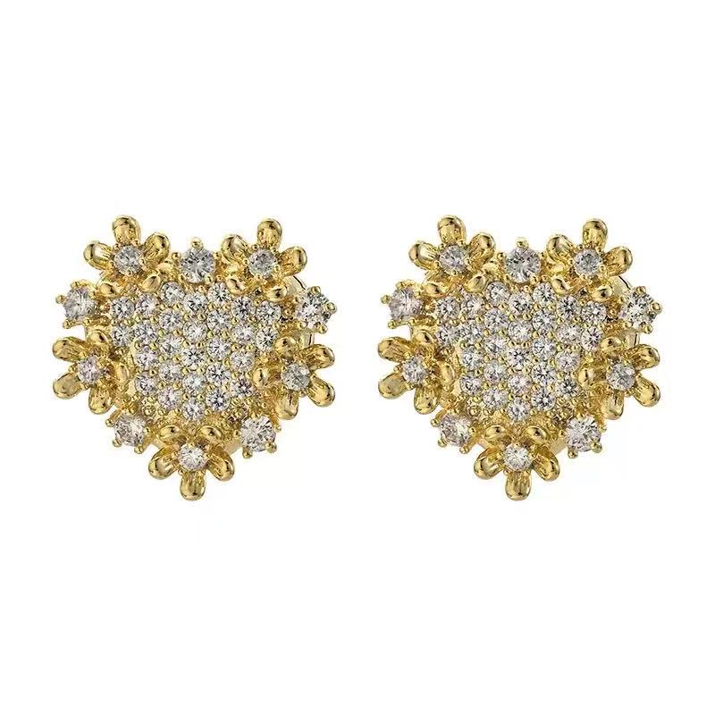 梦之涵饰品时尚爆款网络欧美出口铜镶镐 精美时尚真金电镀耳环耳饰饰品详情图4