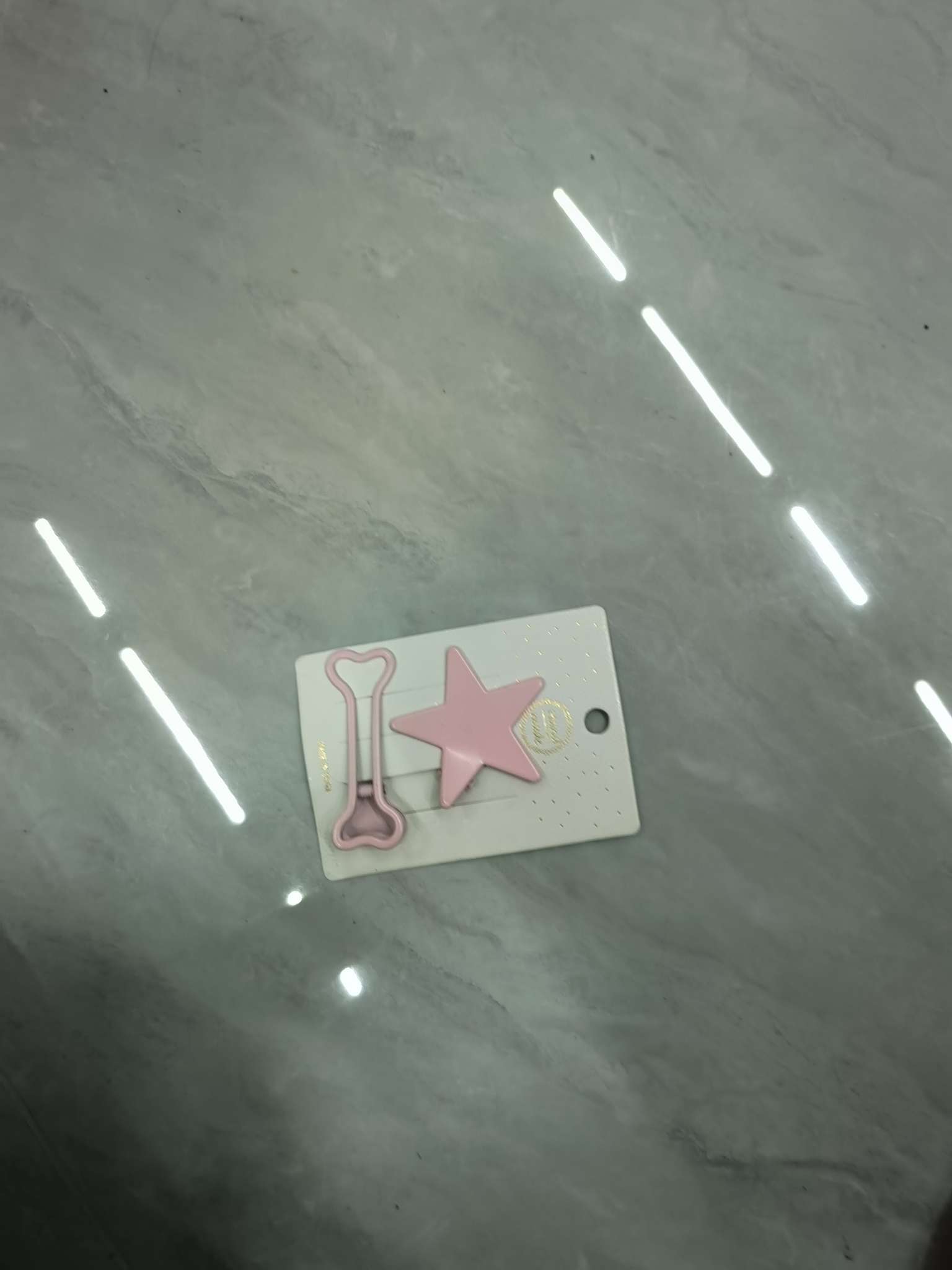 香草奶油色星星发夹可爱少女心刘海夹鸭嘴夹发卡金属边夹碎发夹子白底实物图