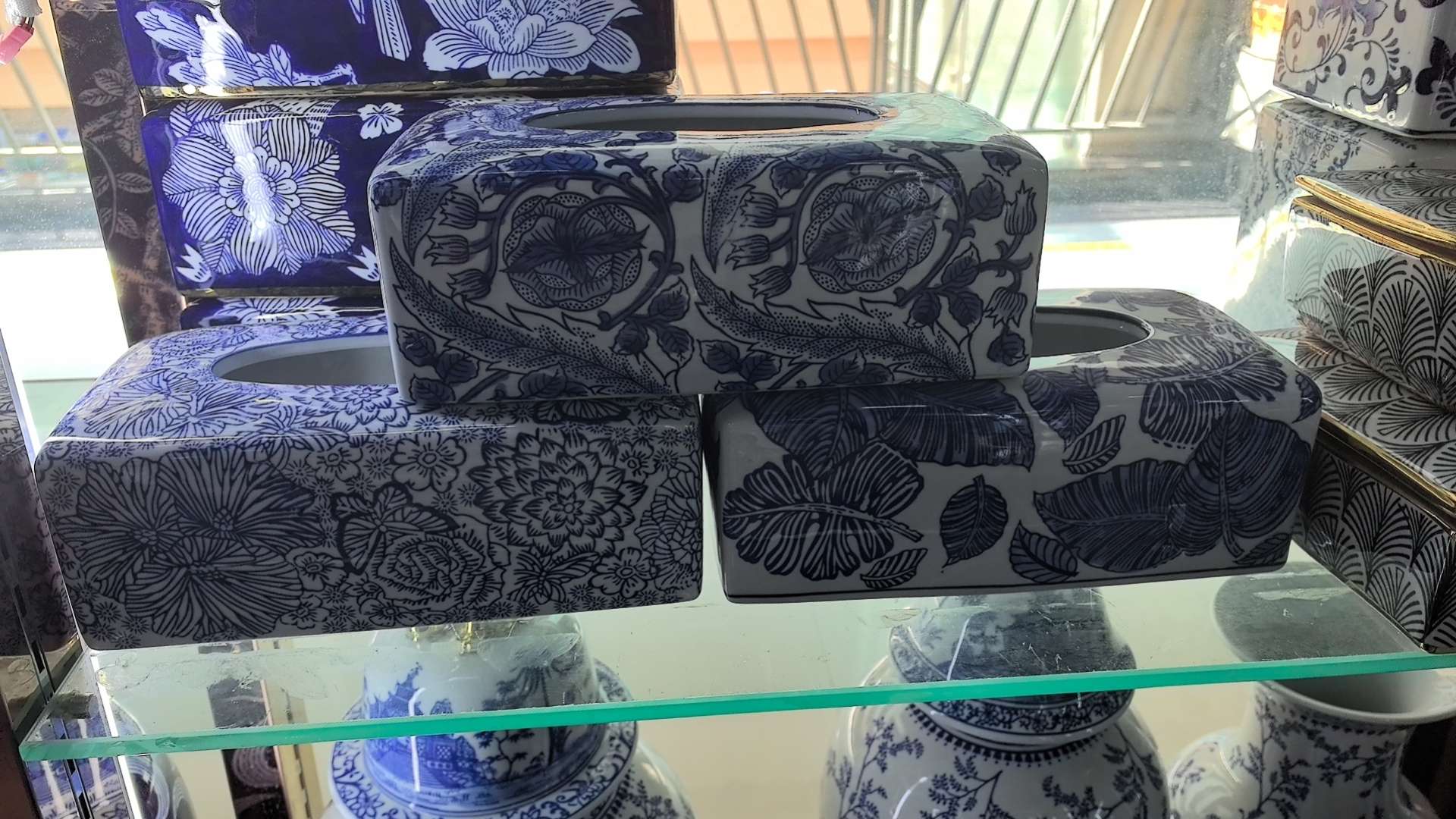 QingHuaCi BaiJian السيراميك الحرف اليدوية العالية 35 ㎝ detail image 13