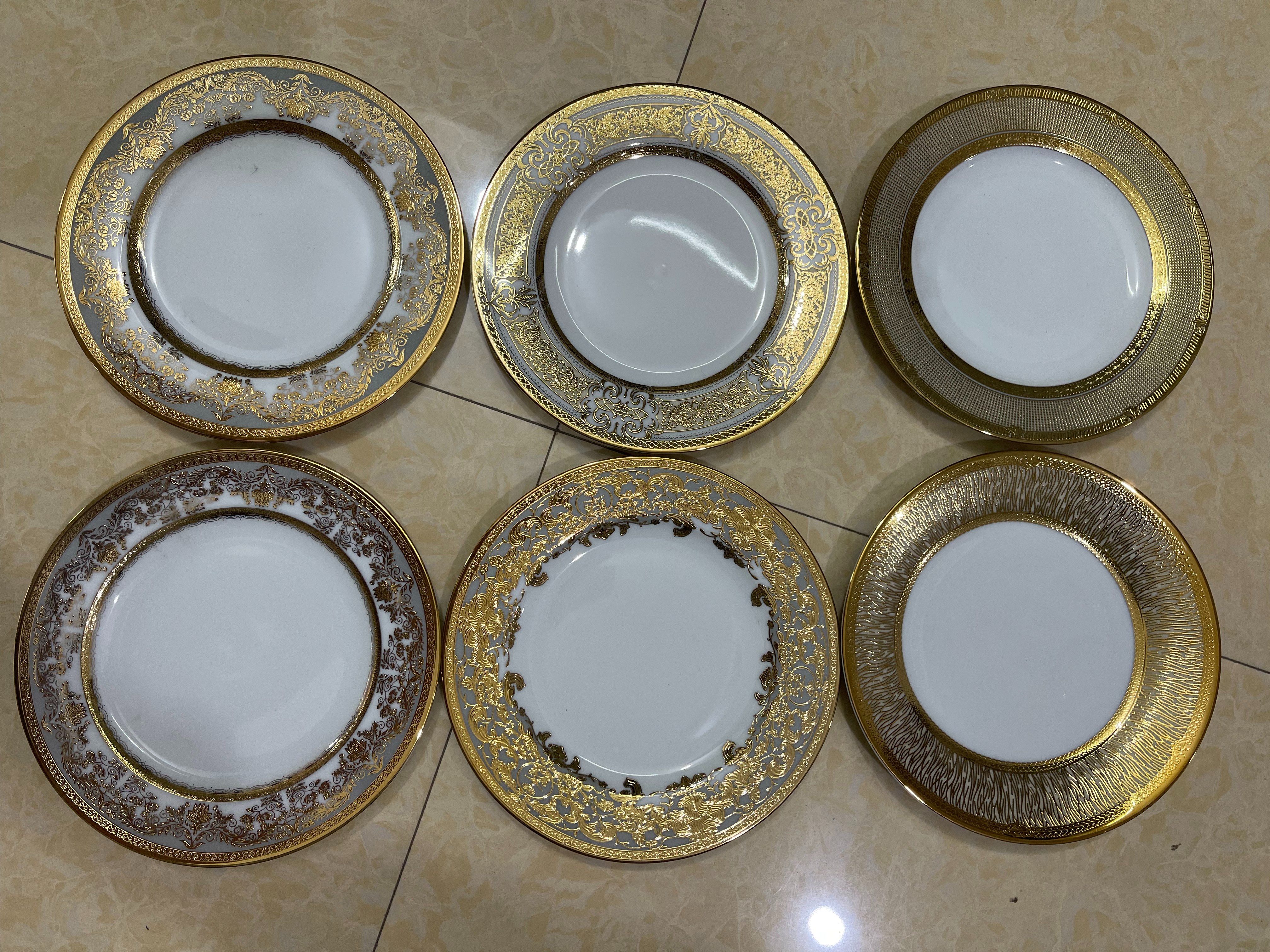 陶瓷盘子酒店餐具电镀库存盘子餐具碗库存盘子微波炉餐盘