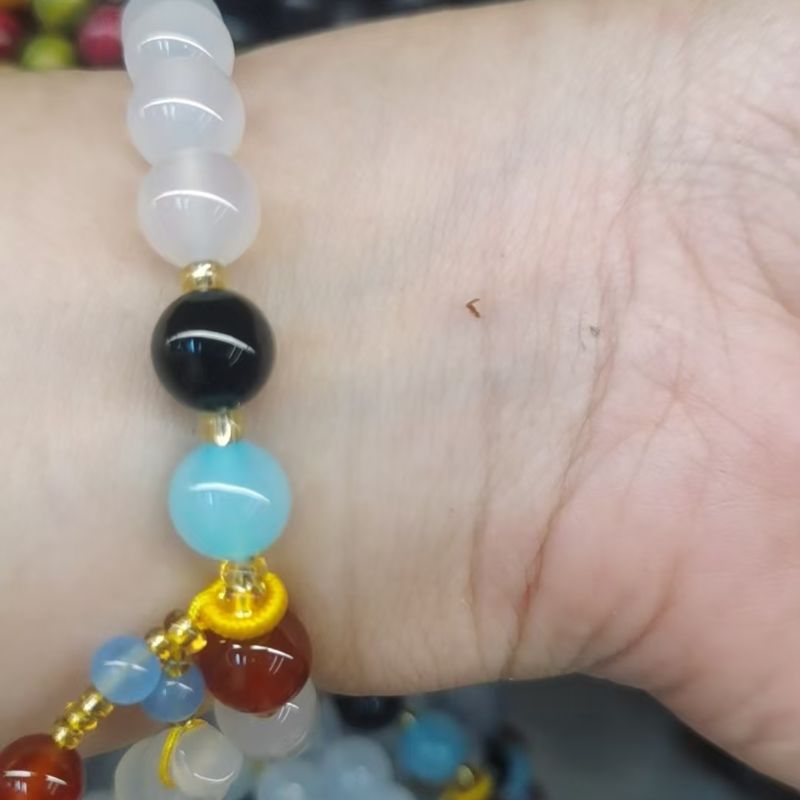 新款玛瑙手串红黄玛瑙手链情侣玉髓葫芦吊坠中国风福利款现货批发
