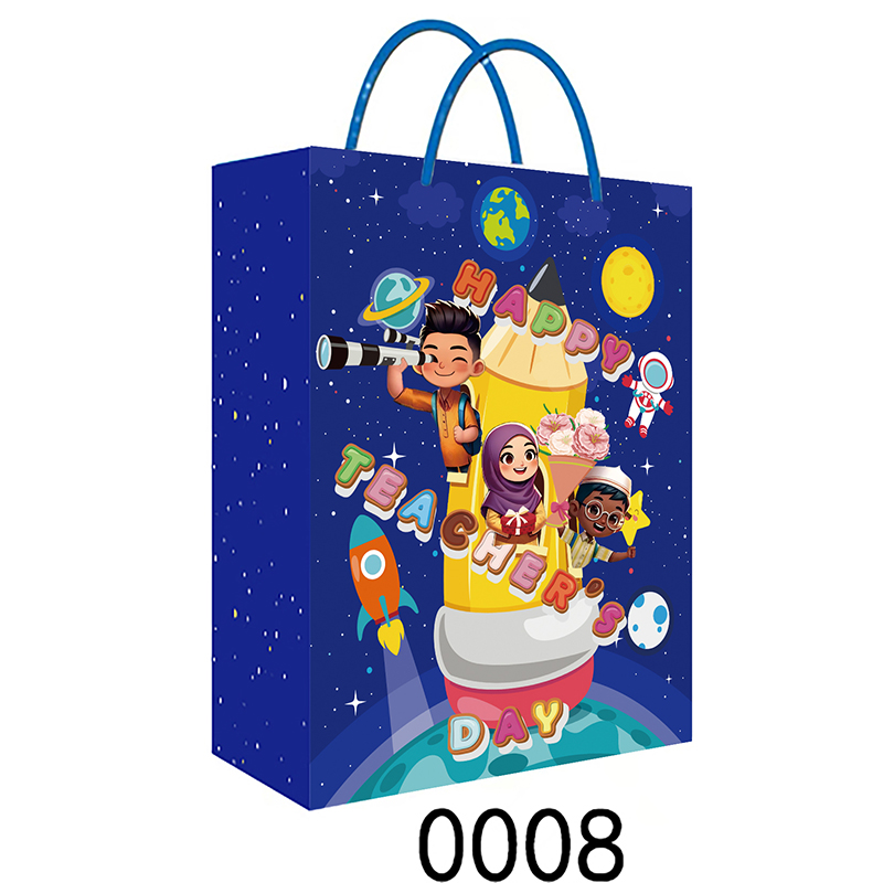 怡圆210g白卡纸圣诞节生日结婚送礼包装用礼品袋手提袋纸袋定制0008