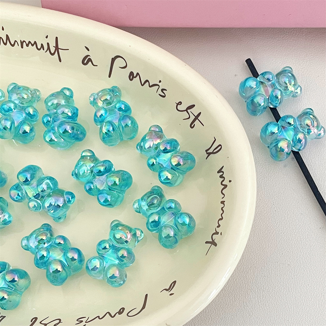 Chen Ming Horizontal Hole UV-coated color Bear transparent loose beads, acrylic bracelet, necklace and jewelry, handcrafted loose beads accessories pic 13