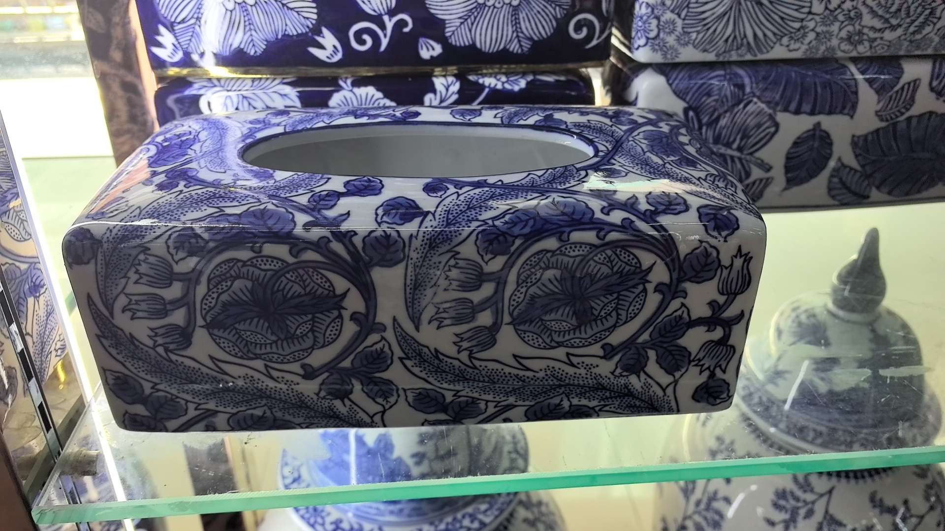 QingHuaCi BaiJian السيراميك الحرف اليدوية العالية 35 ㎝ detail image 12