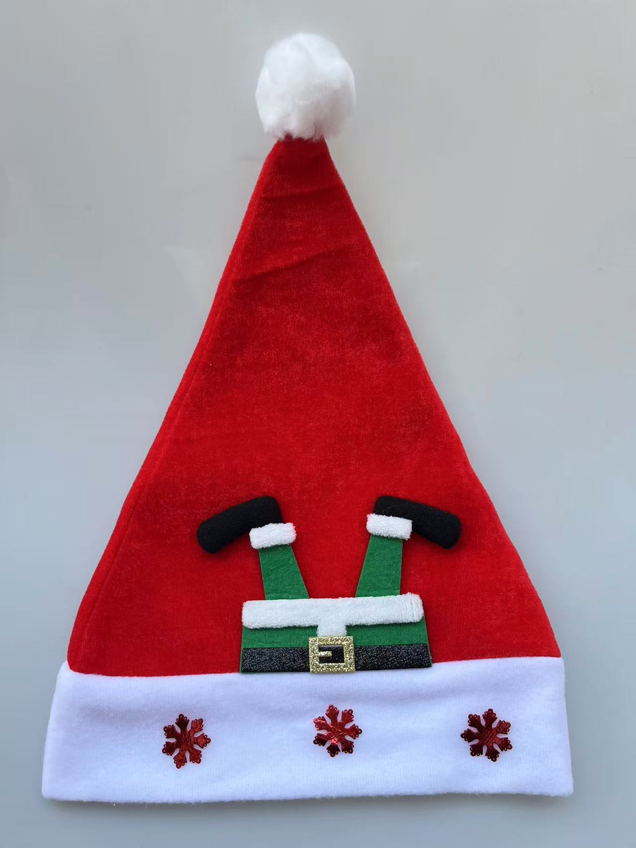 Christmas decorative hat, red Christmas hat, Santa Claus, children's Christmas cartoon hat Specification image