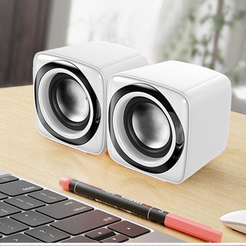 Computer speakers, subwoofers, wired desktop speakers, desktop computers, laptops, mini speakers, small speakers, home cross-border, white