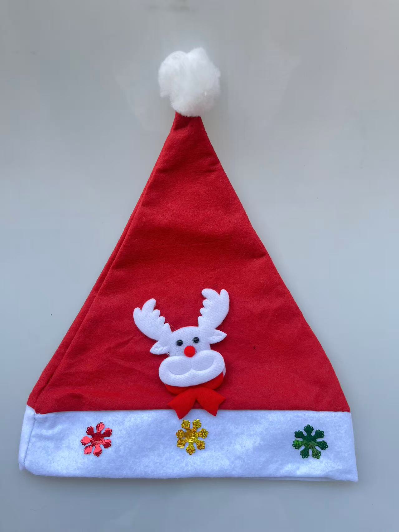 Christmas decoration hats: Adult red Christmas hats, Santa Claus/children's Christmas cartoon hats details Picture