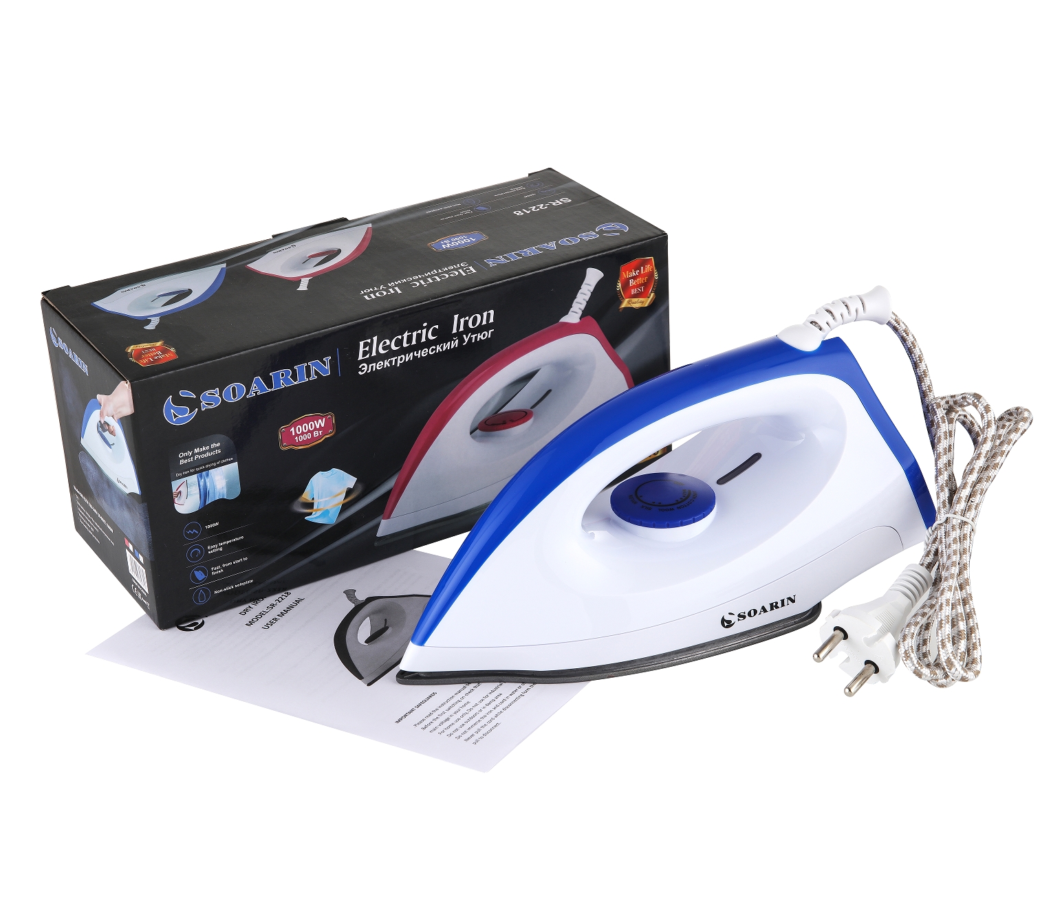 SR-2218 electric irons, Teflon dry irons, cross-border wholesale Steamiron irons, direct supply from English manufacturers for export Item Picture
