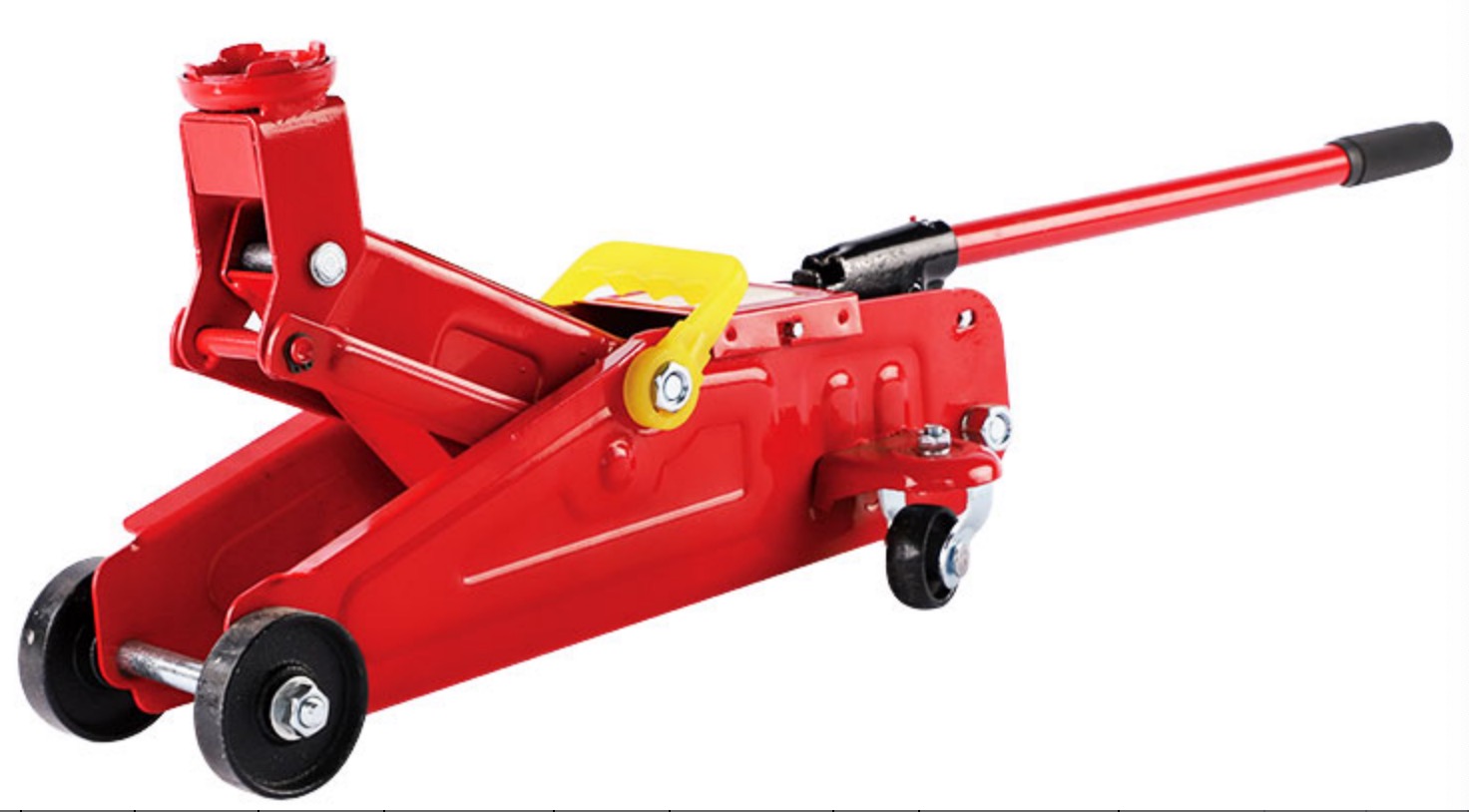 卧式液压千斤顶2T汽车千斤顶车载油压千斤顶换胎工具白底实物图