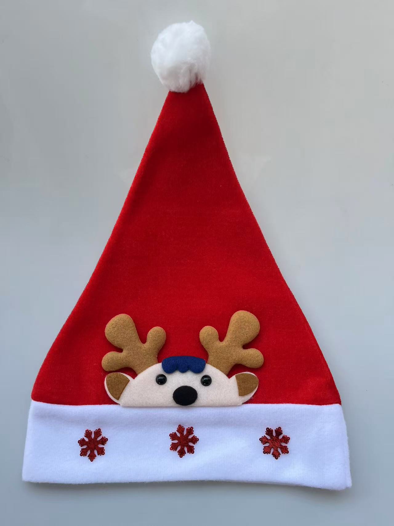 2025 Christmas Decorative hat, red Christmas hat, Santa Claus, children's Christmas cartoon hat, Christmas decorations Application Scenario