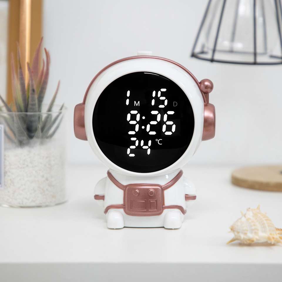 The multi-functional LED weather clock, night light, alarm clock, creative bedside electronic watch with temperature and humidity display from abroad is suitable for various scenarios detail image 10