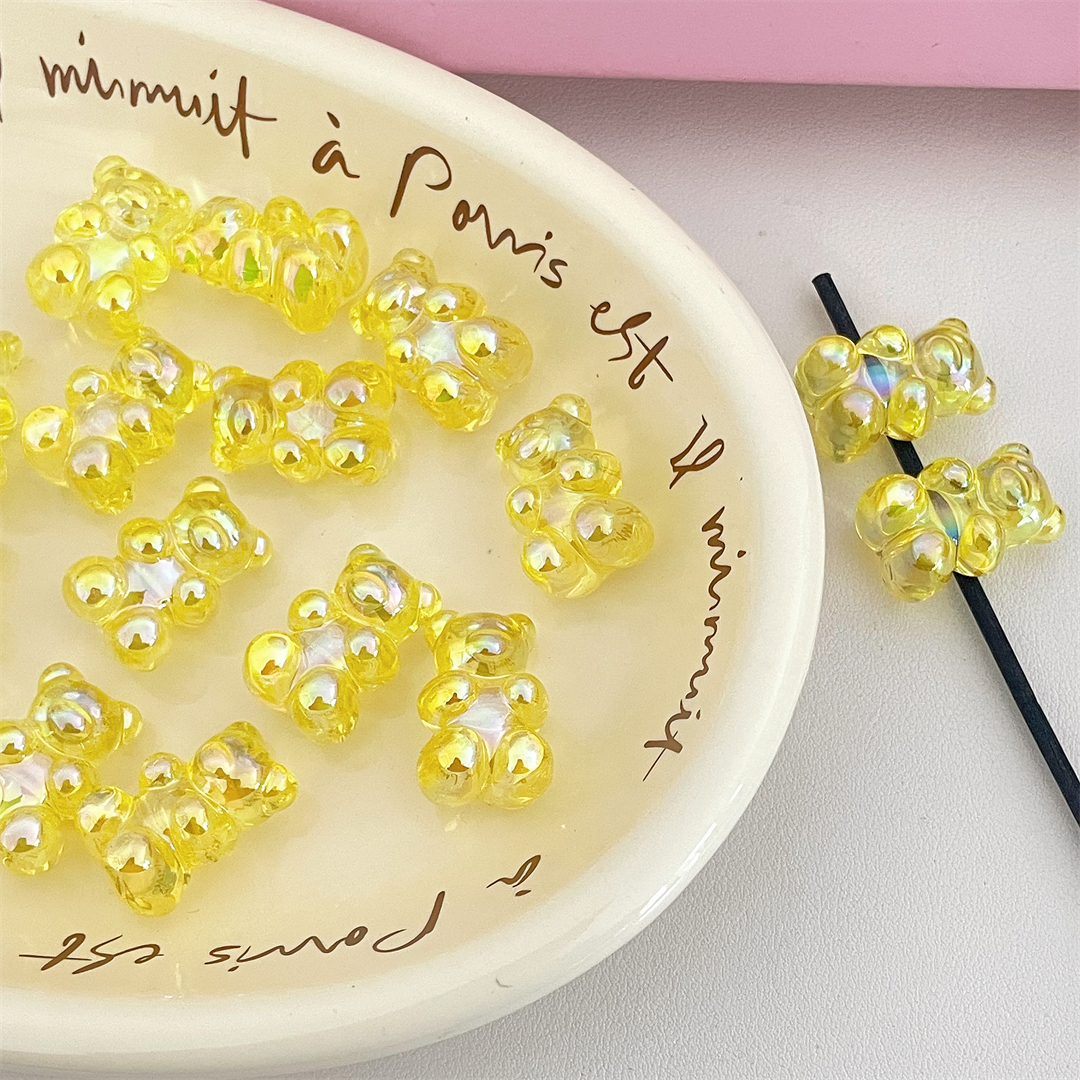 Chen Ming Horizontal Hole UV-coated color Bear transparent loose beads, acrylic bracelet, necklace and jewelry, handcrafted loose beads accessories pic 10