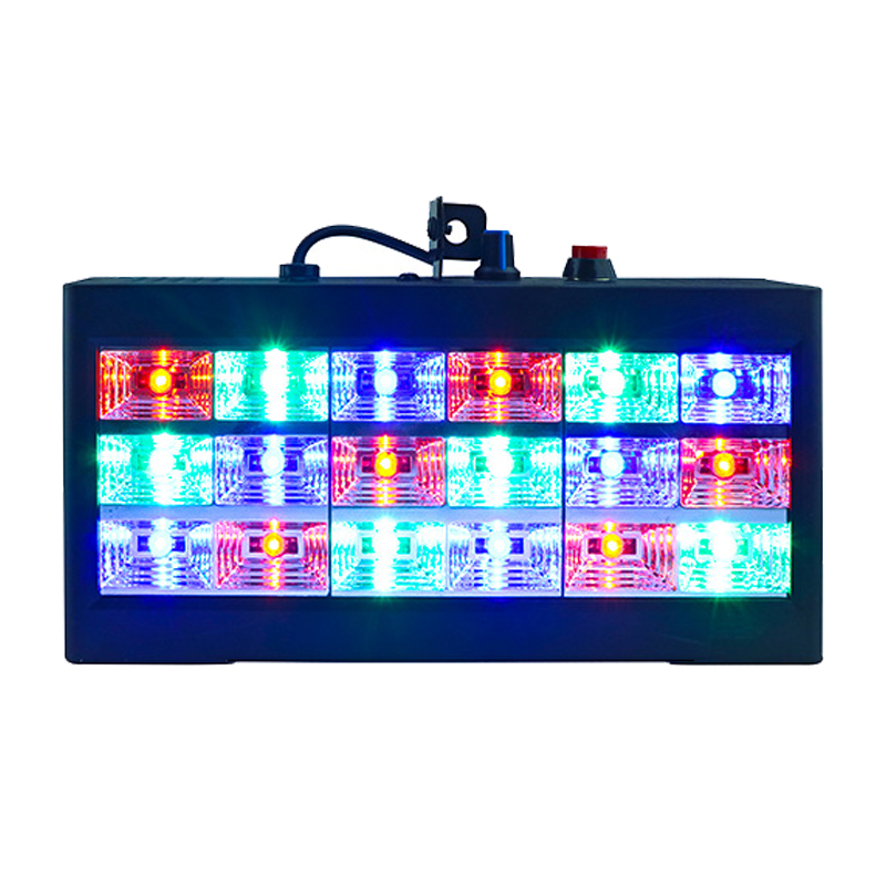 led stage lights, 18-grille strobe lights, bar lights, dj lights, seven-color flashlights, ktv lighting, and karaoke equipment details Picture