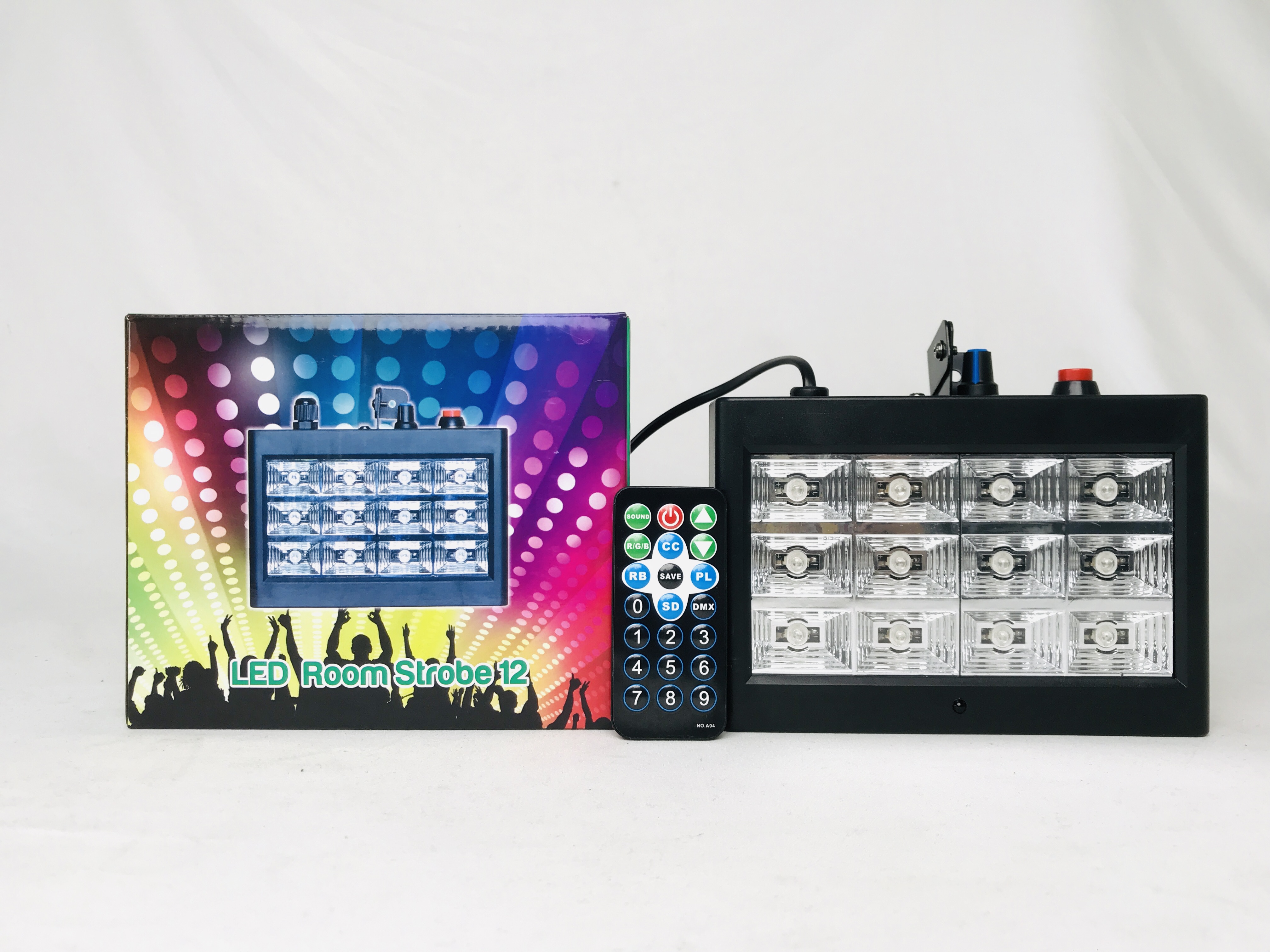 Stage lighting, led stroboscopic lights, 12 grille sound-controlled lights, bar mini ktv private room lights, bar dyeing lights full figure
