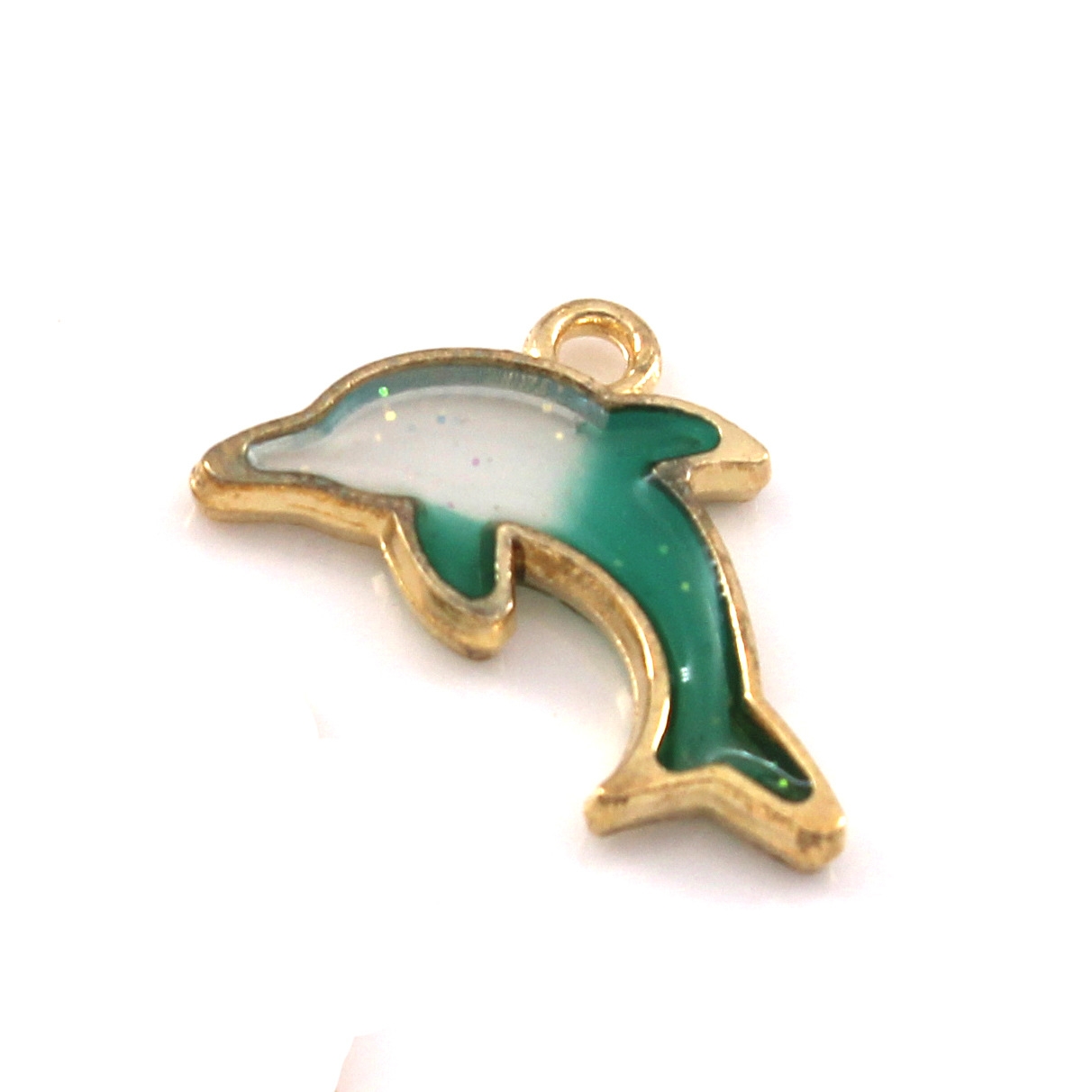 Super cute two-color spliced little dolphin alloy oil-dripping dⅰy earrings, necklaces, keychains, pendants and accessories Application Scenario