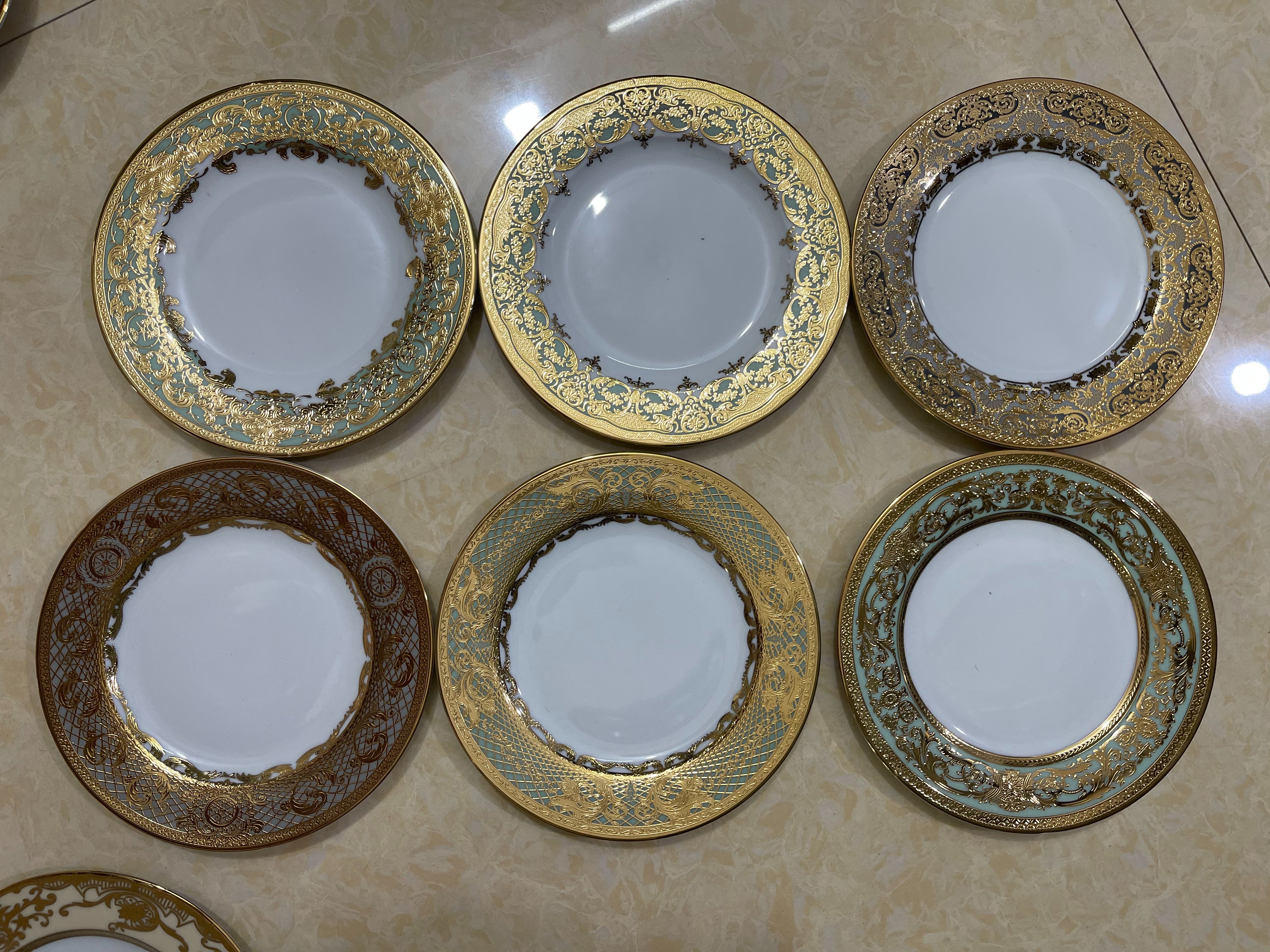 陶瓷盘子酒店餐具电镀库存盘子餐具碗库存盘子微波炉餐盘细节图