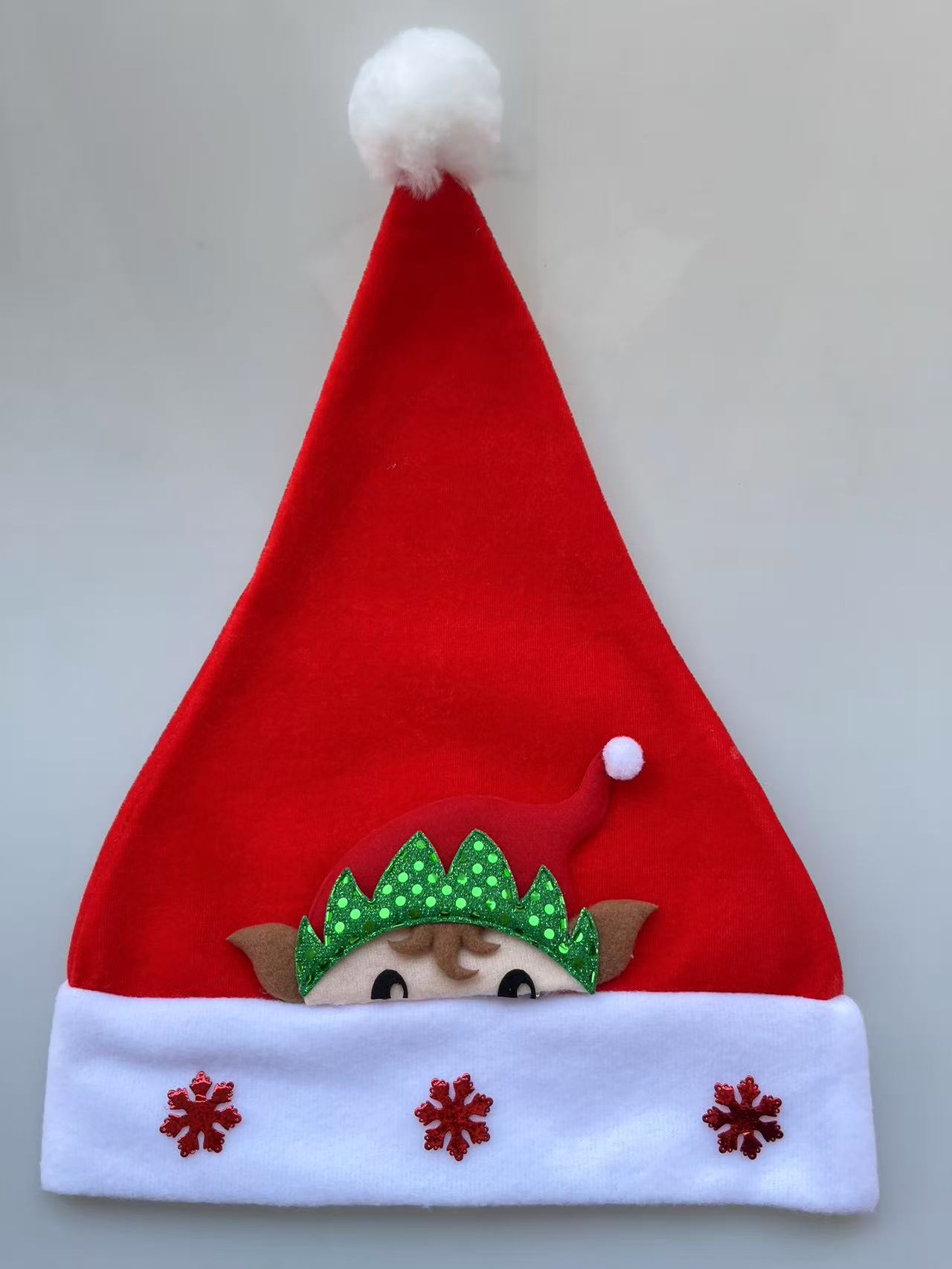 Christmas decorative hat, red Christmas hat, Santa Claus/children's Christmas cartoon hat Specification image