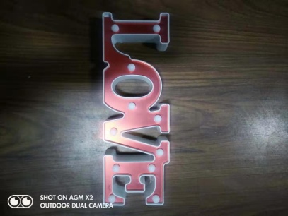 LOVE Connected Letter Shaped Lamp Zx-005 by Bokai Handicrafts Co., LTD., Factory direct sales