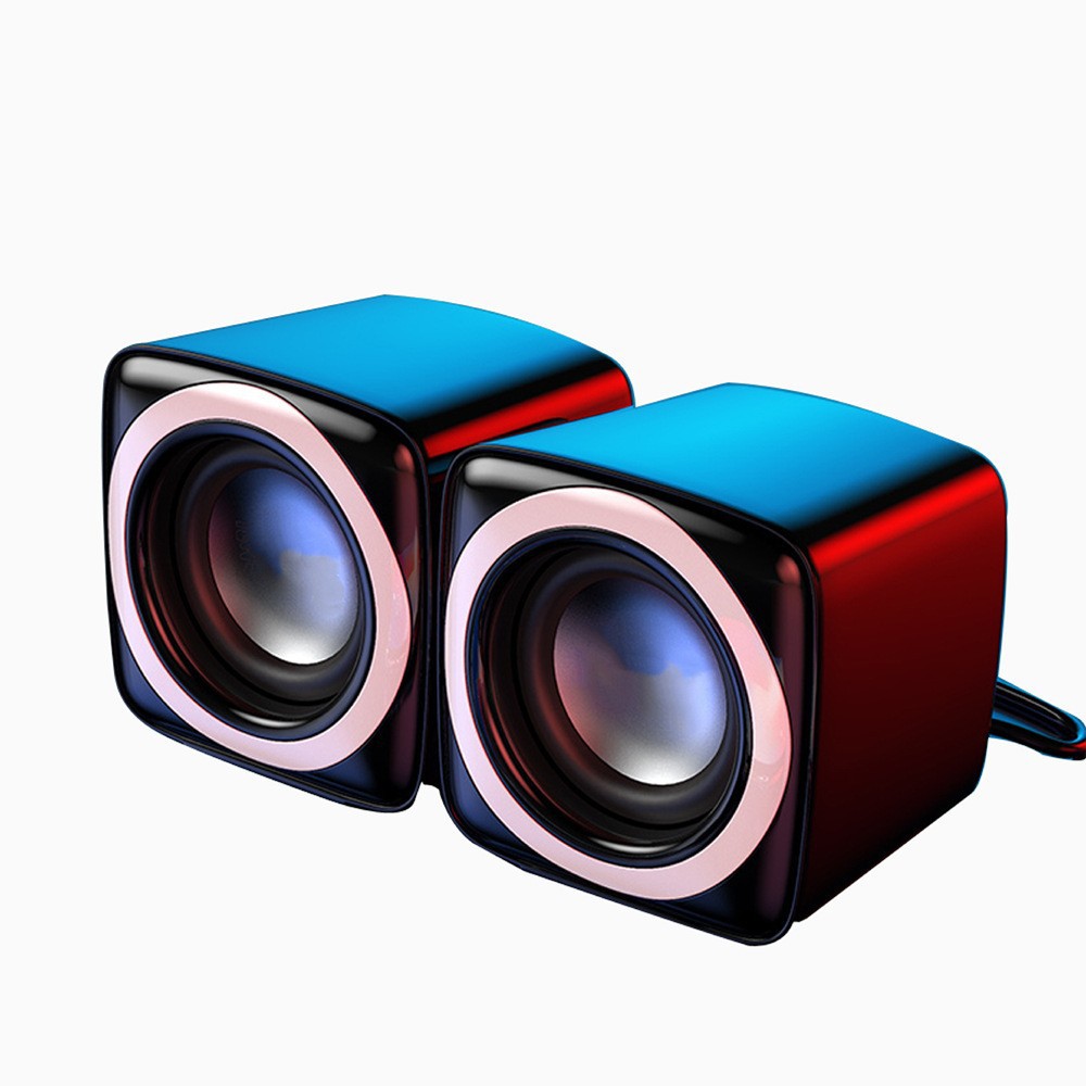 Computer speakers, subwoofers, wired desktop speakers, desktop computers, laptops, mini speakers, small speakers, home cross-border, black luminescent