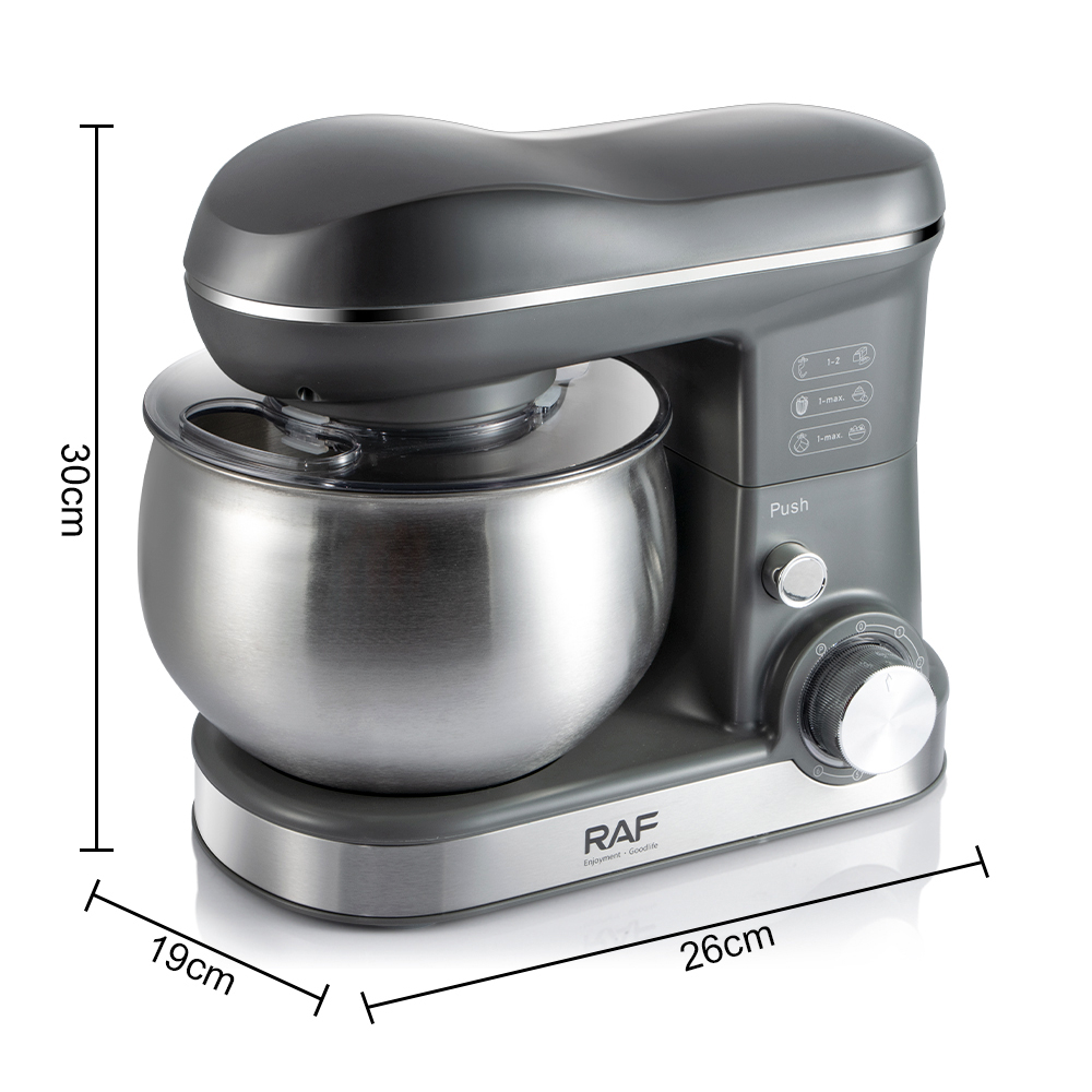 RAF European standard cross-border 4L fully automatic household chef machine, 3-in-1 dough mixer, whipping egg liquid, mincing meat, kneading dough, cream Item Picture