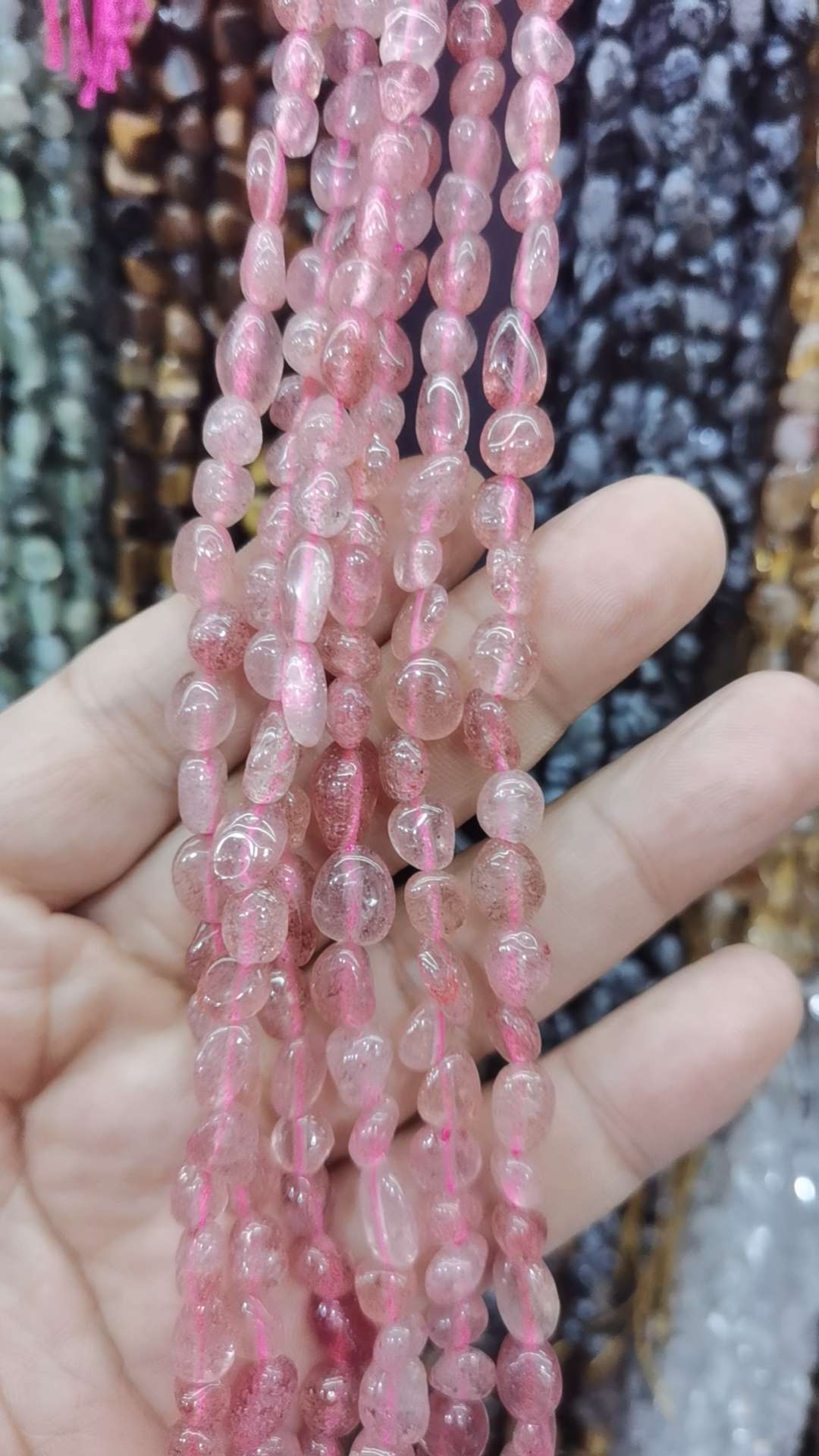 Golden tiger's eye stone, Shoushan stone, white pine, turquoise, amethyst, rose quartz