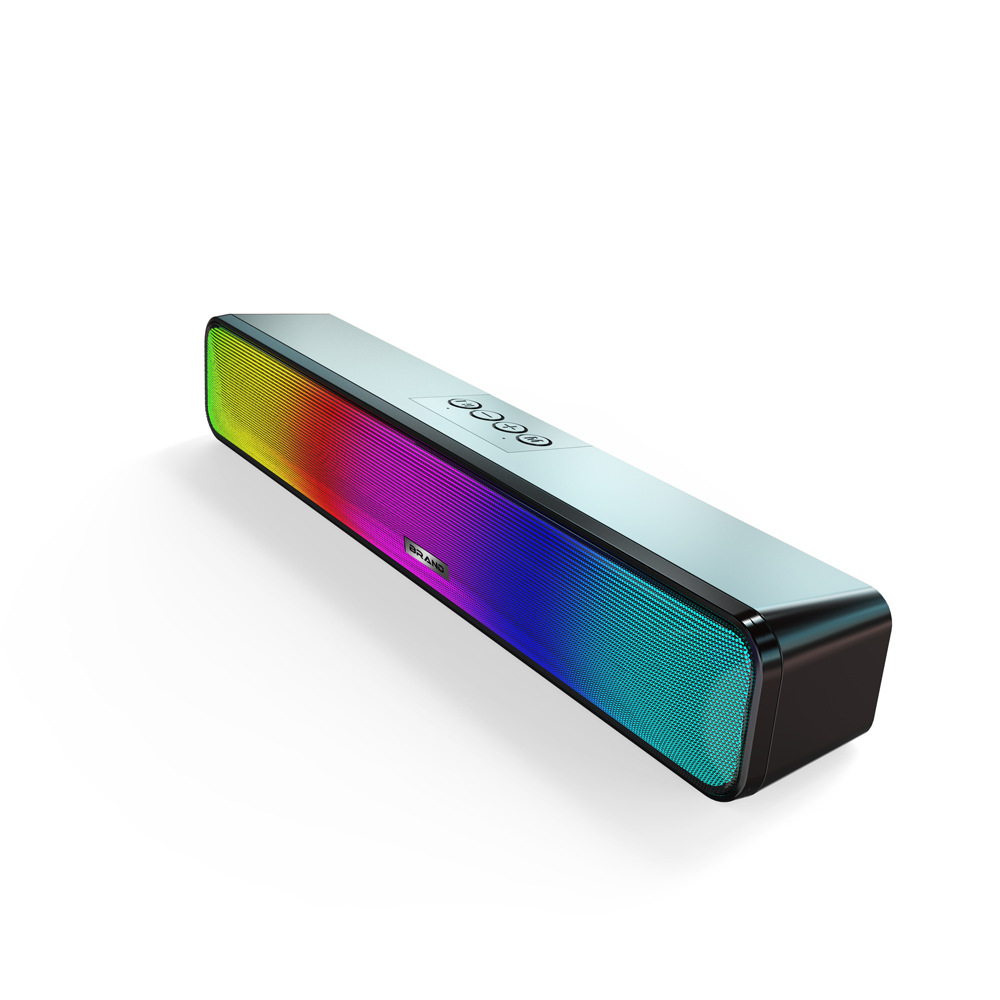 Cross-border private mold Bluetooth wireless speakers, subwoofers, long strips, RGB lights, desktop speakers, laptops, home, outdoor