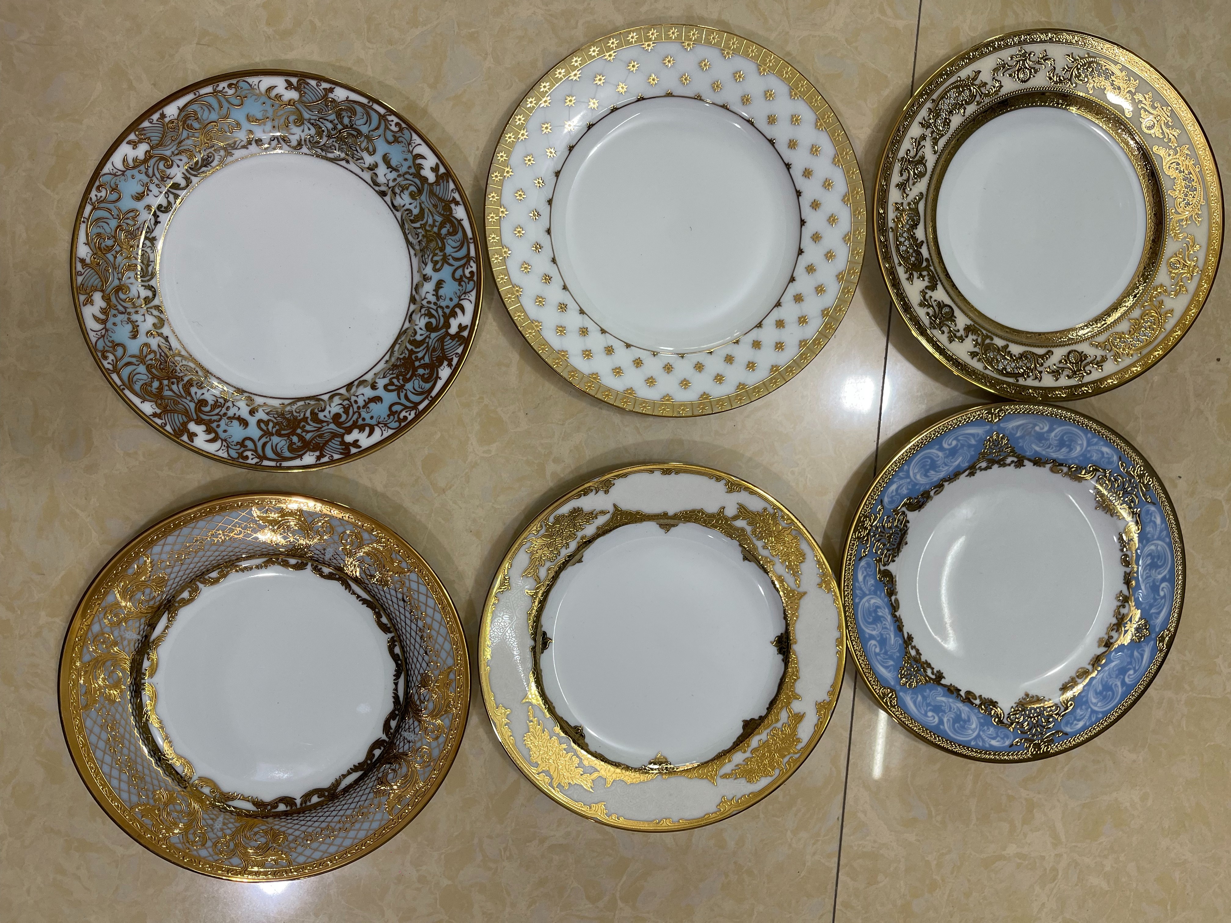 陶瓷盘子酒店餐具电镀库存盘子餐具碗库存盘子微波炉餐盘产品图