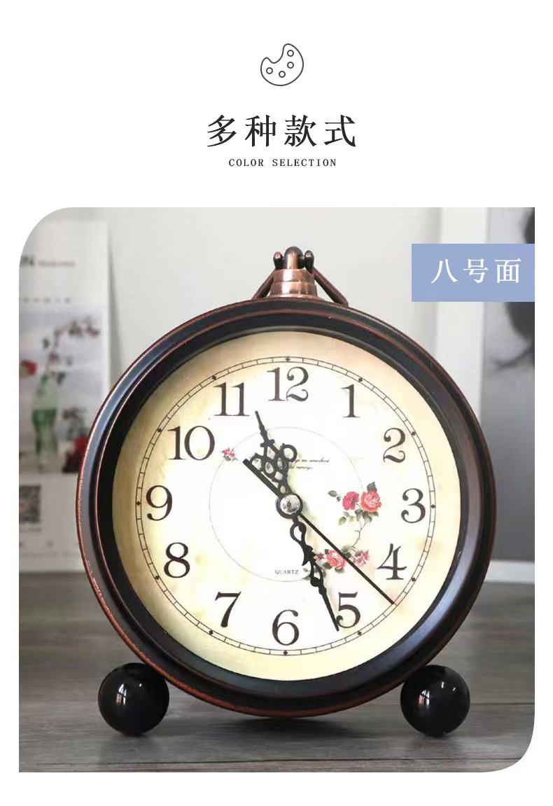 Retro wall clock, bedroom guest jin, decorative alarm clock, fashionable ornaments, various occasions ornaments, multiple patterns, various board surfaces, best-selling items on Amazon Specification image