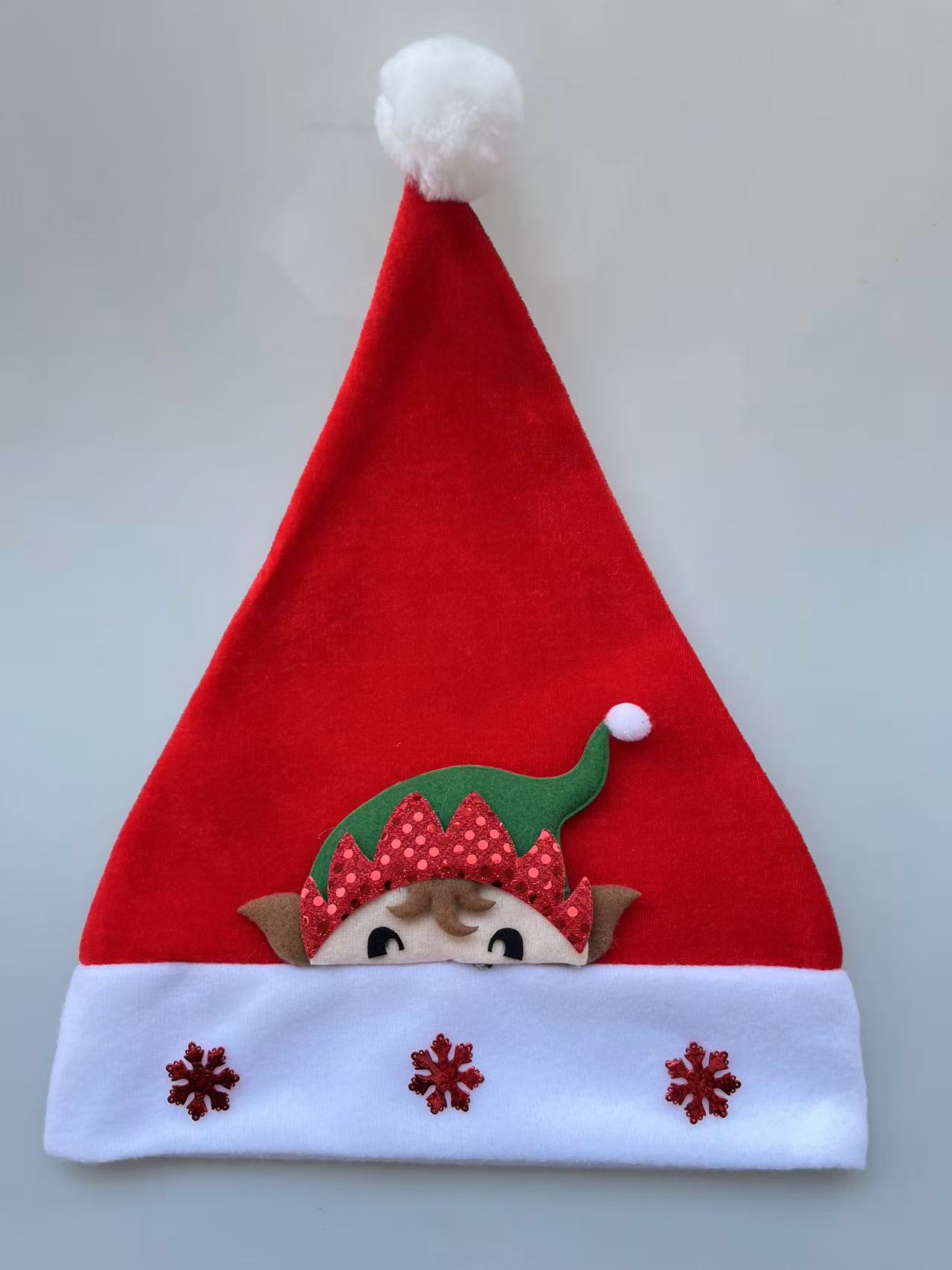 Christmas decorative hat, red Christmas hat, Santa Claus/children's Christmas cartoon hat details Picture