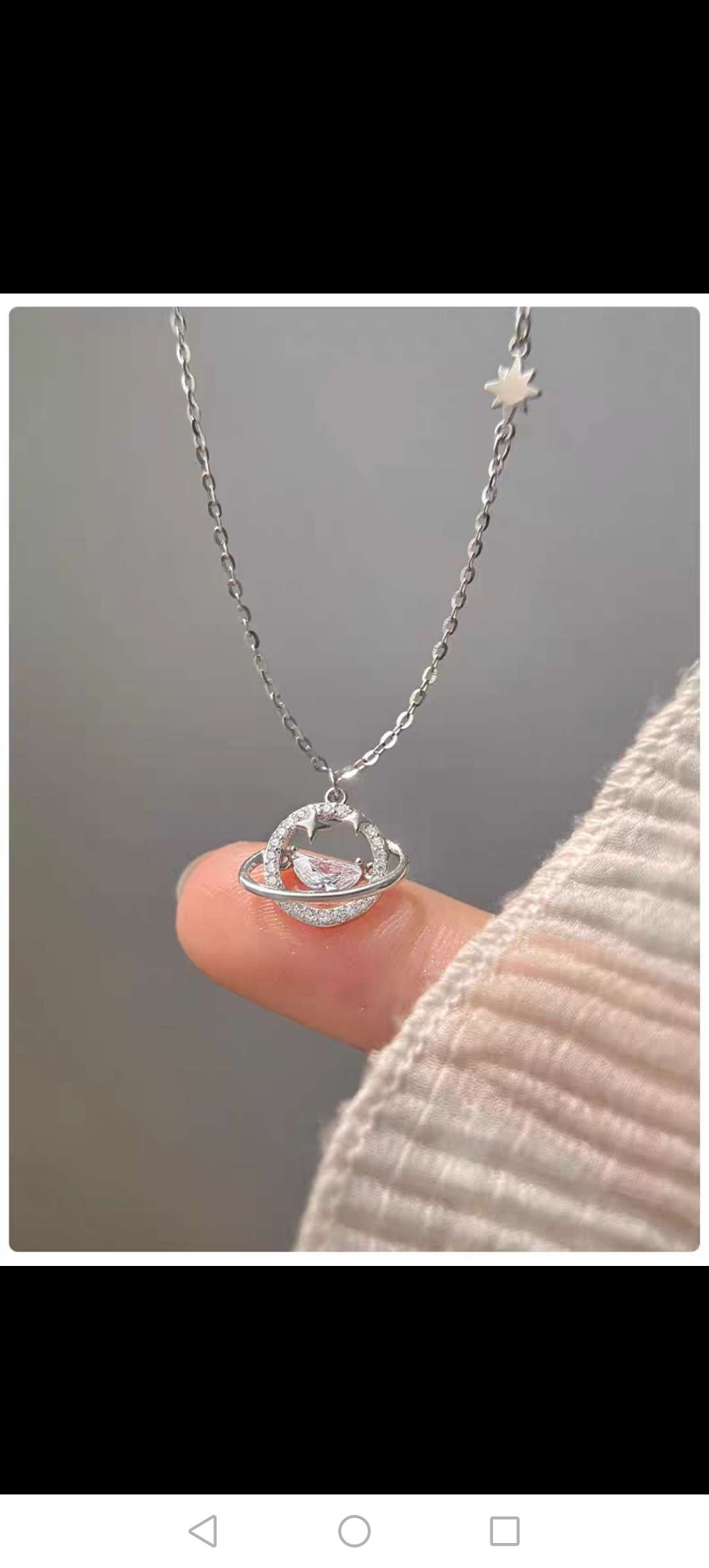 S925纯银星球项链轻奢小众高级感锁骨链2025年新款生日礼物配饰女微镶锆石吊坠配件微镶锆石吊坠配件微镶锆石吊坠配件