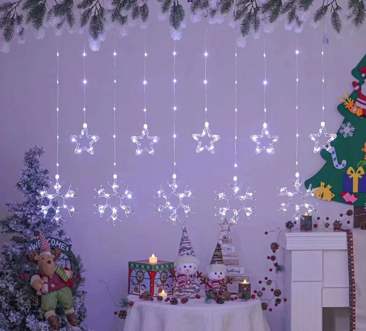 室外LED灯串太阳能灯饰照明 G40铜线灯串LED小串灯庭院装饰灯产品图