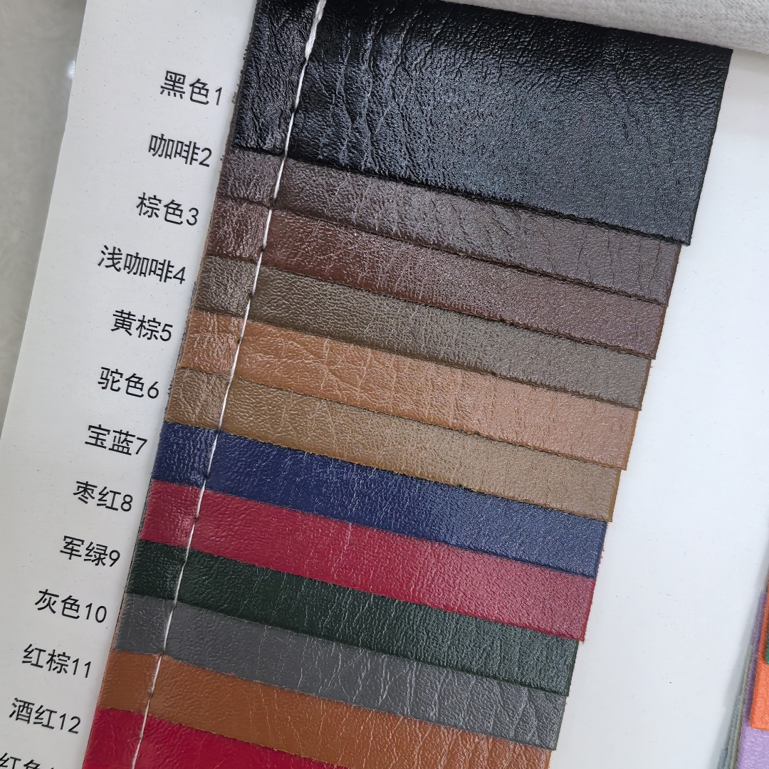 In stock, we offer 0.8MM PVC leather of the same base and color, elephant pattern luggage, shoe materials, sofa fabric and leather Application Scenario