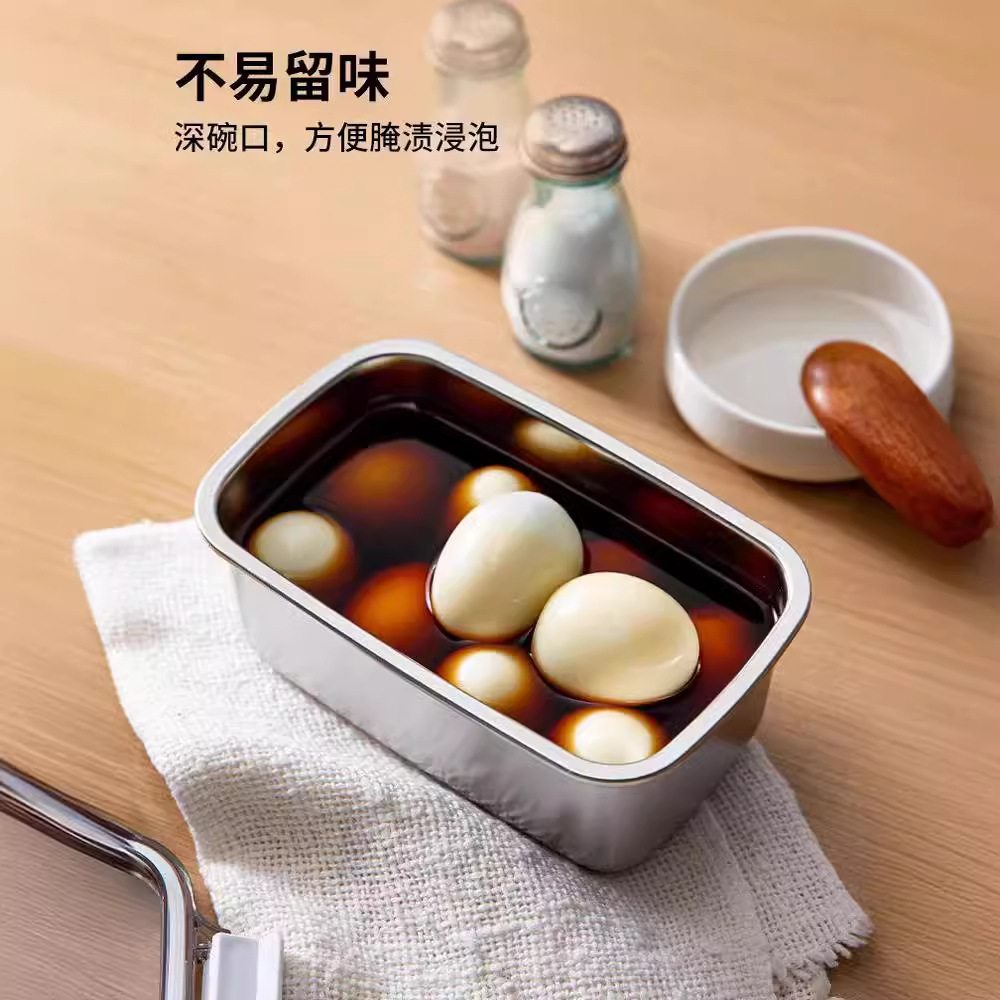 304 stainless steel Lock&lock food storage box with sealed lid, bento box, household refrigerator, frozen and refrigerated food storage box, Hufa kitchenware Specification image