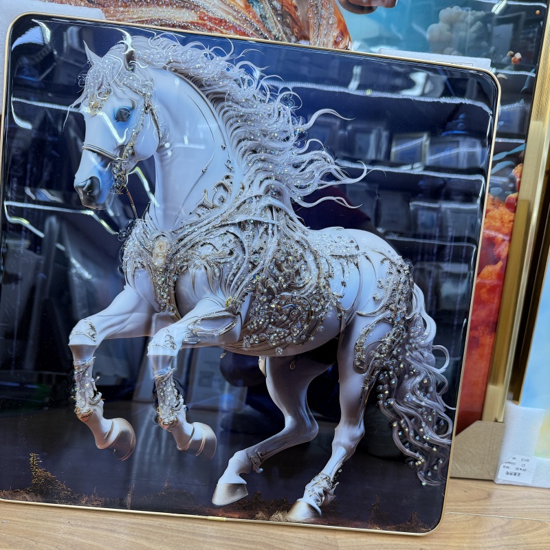 晶瓷晶钻莫斯林系列图片装饰画壁画工艺品晶钻线相框阿拉伯文字图