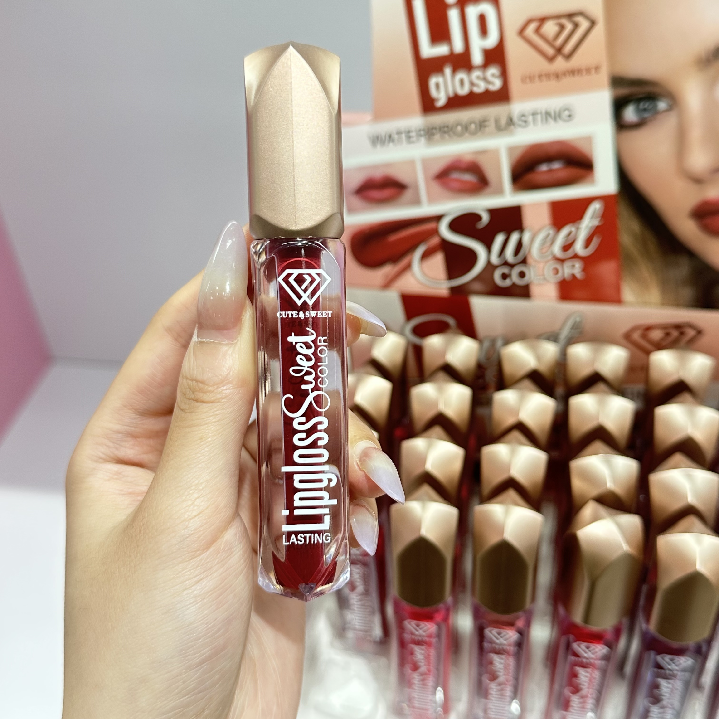 HSM Factory Store Direct Sales Ice Touch Lip Gloss Long-lasting Color Lip oil New Cosmetic Lip Gloss Lipstick STOCK