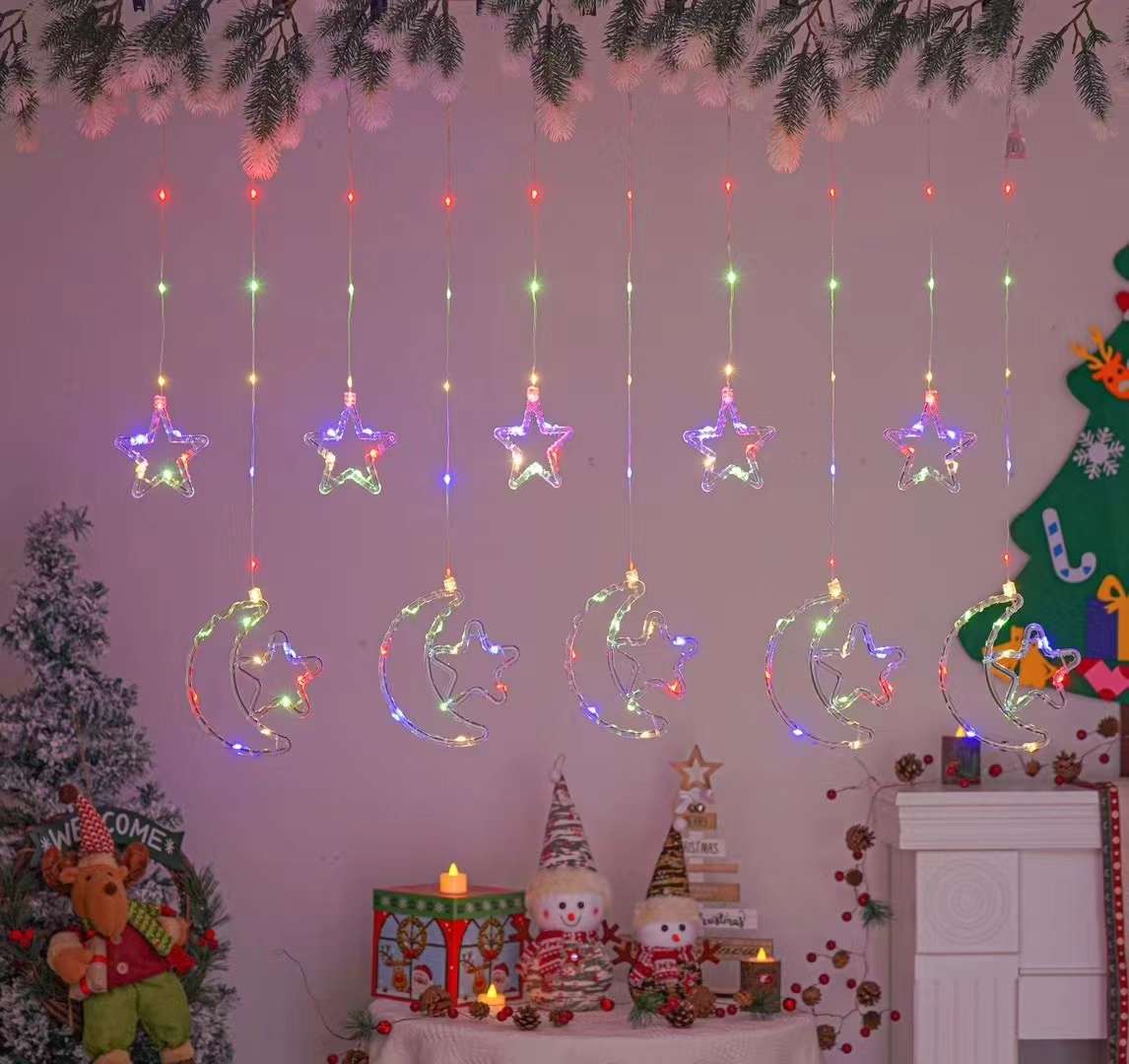 室外LED灯串太阳能灯饰照明 G40铜线灯串LED小串灯庭院装饰灯